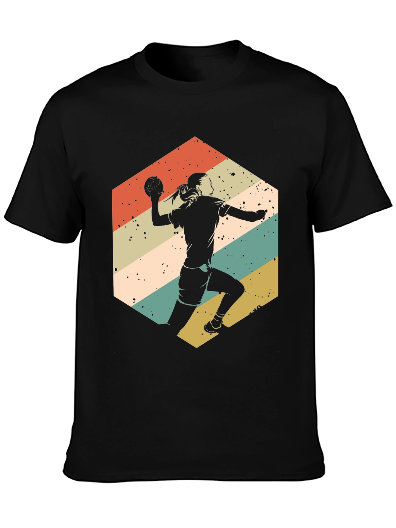 Handball Player Retro Graphic Tee
