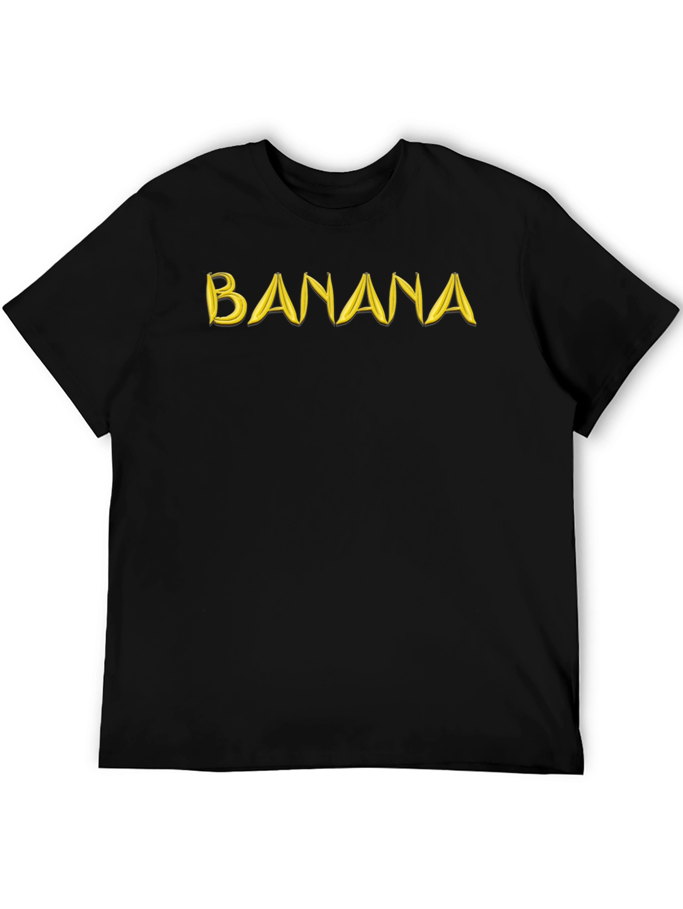 Banana Fruit Graphic T-Shirt - Black Cotton Tee