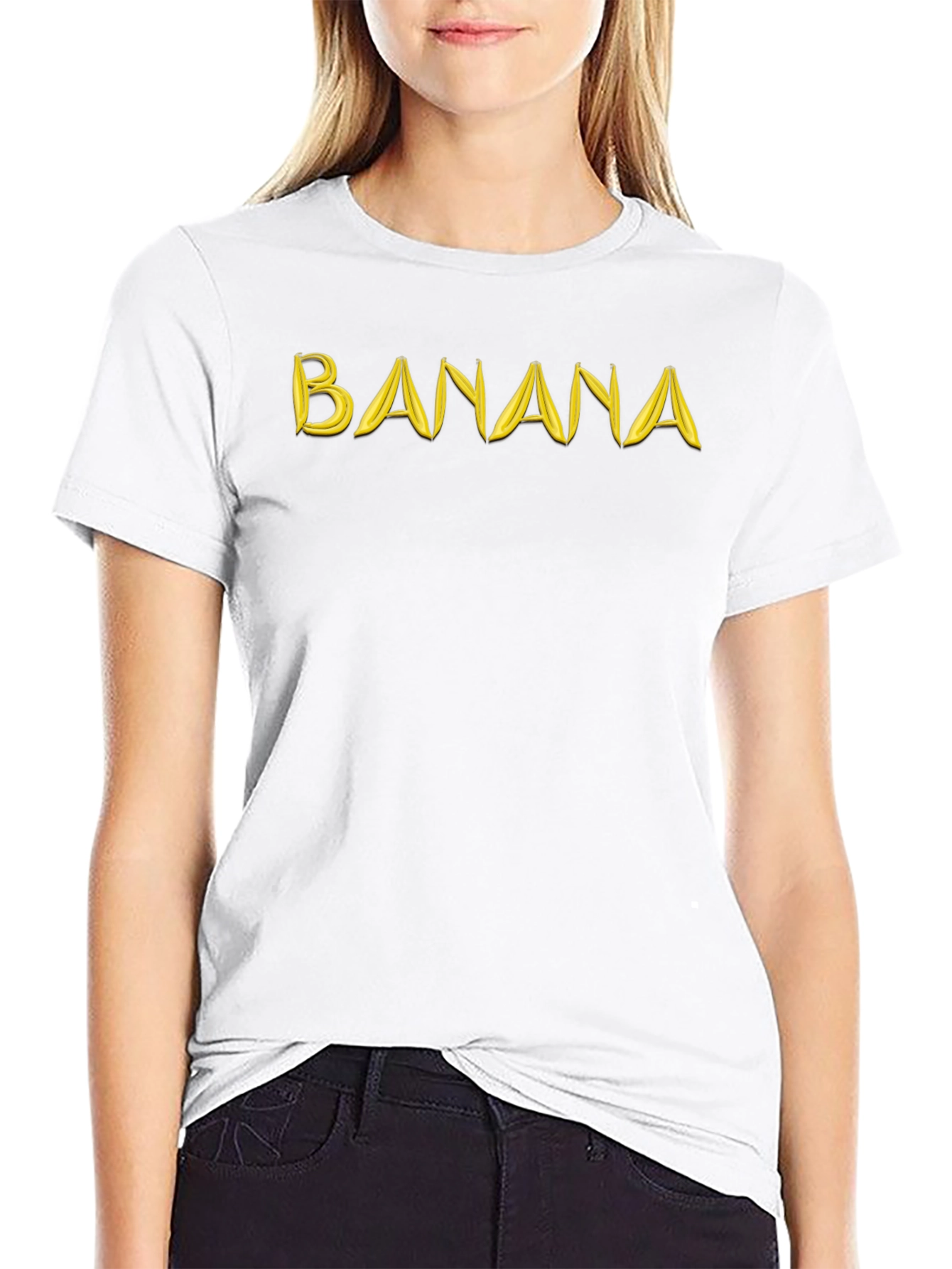 Banana Fruit Graphic T-Shirt - Black Cotton Tee
