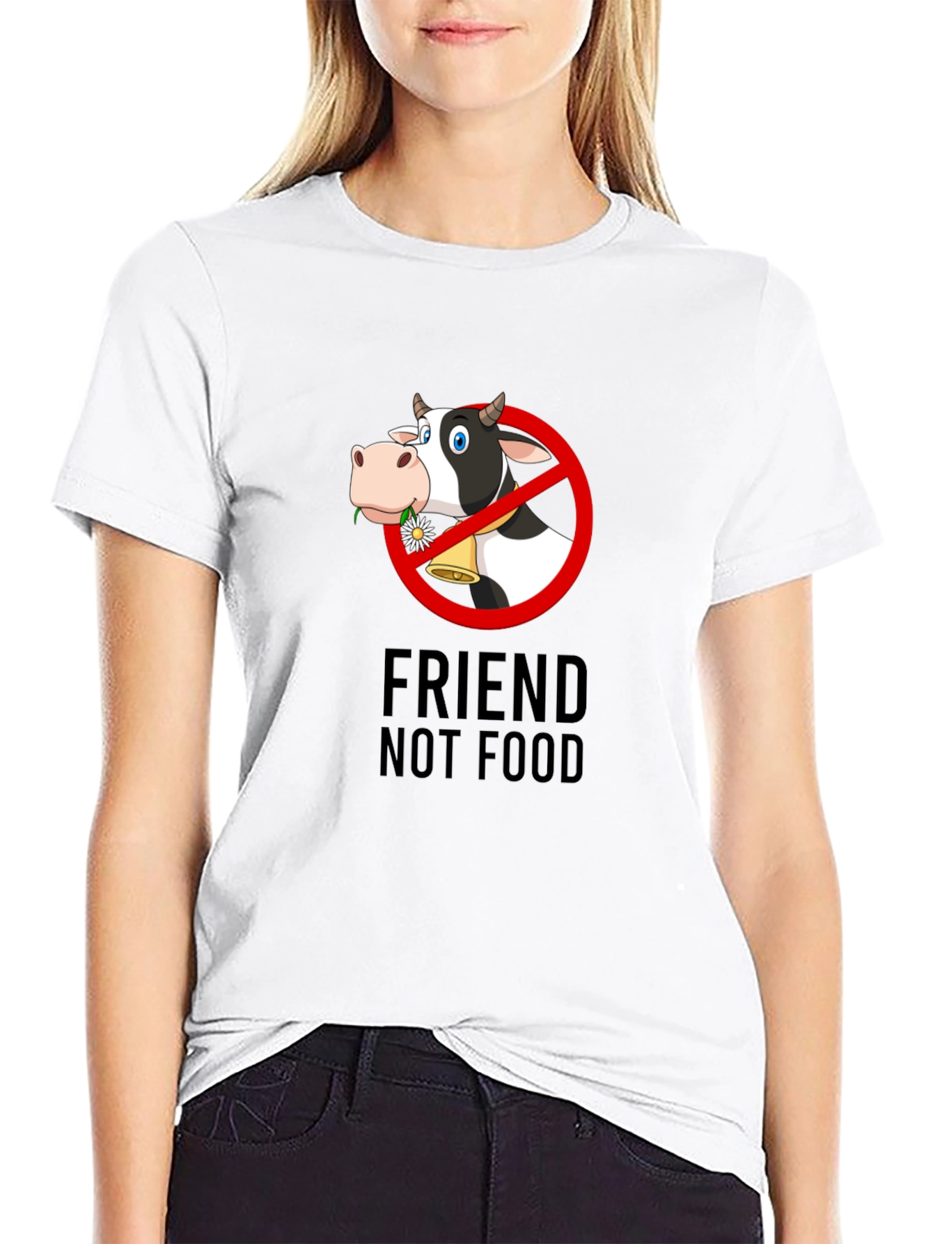 Vegan Friend Not Food Graphic T-Shirt