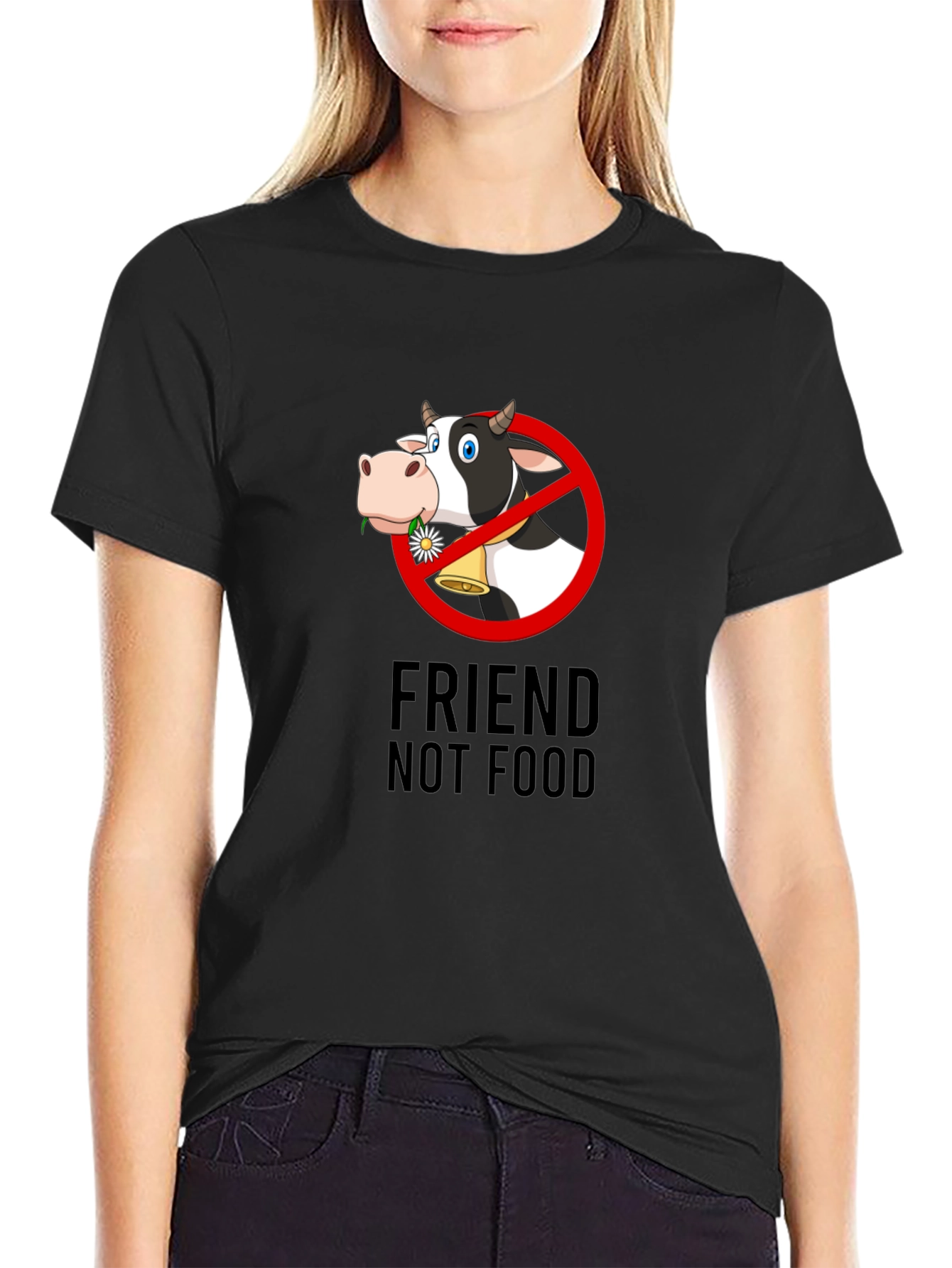 Vegan Friend Not Food Graphic T-Shirt
