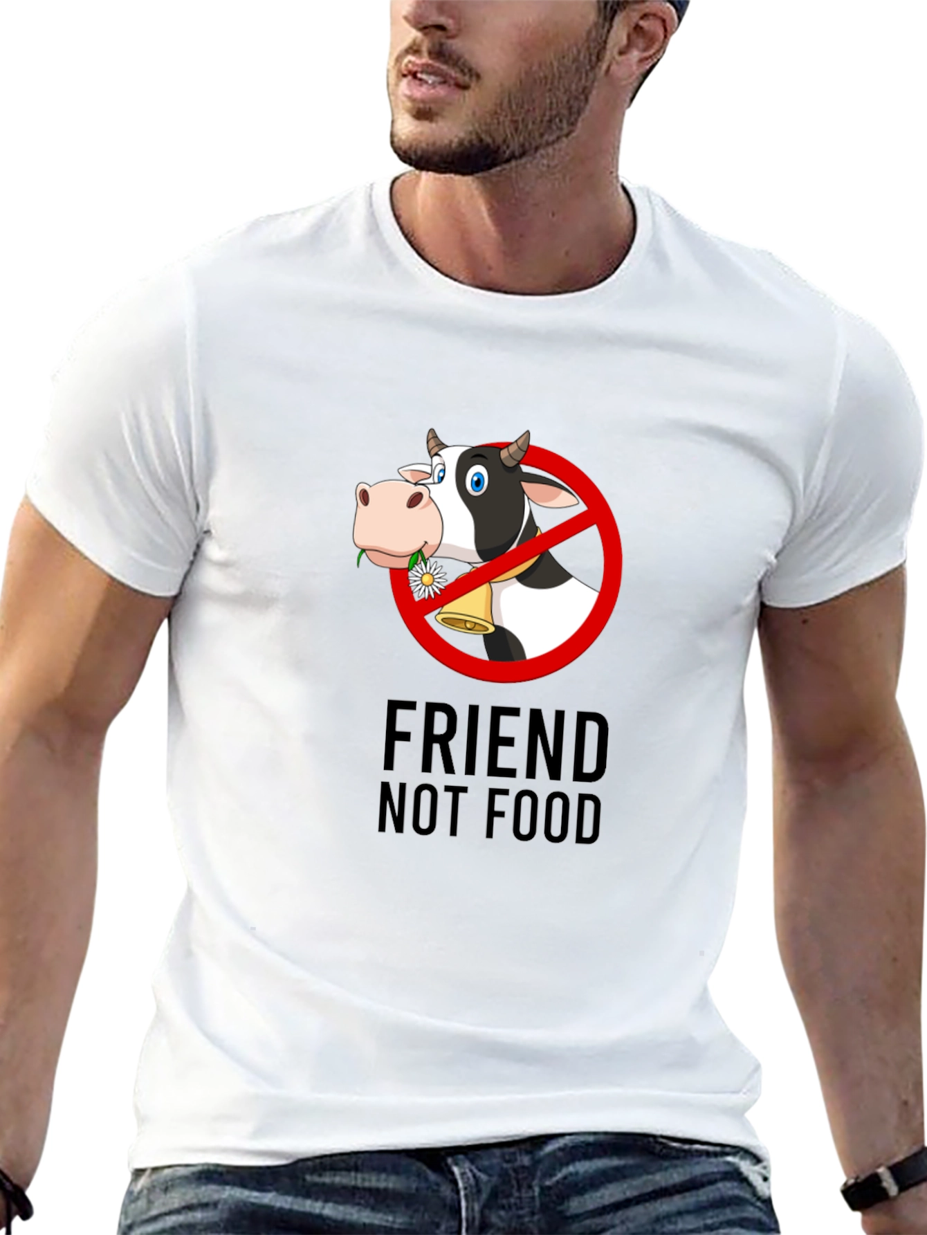 Vegan Friend Not Food Graphic T-Shirt