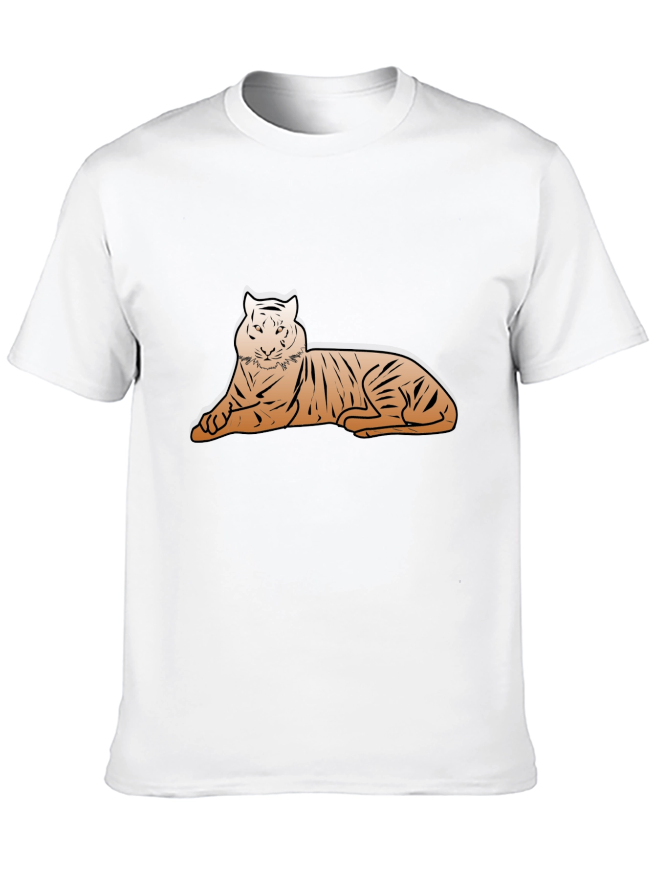 Tiger Graphic Tee - Black Cotton Casual Shirt