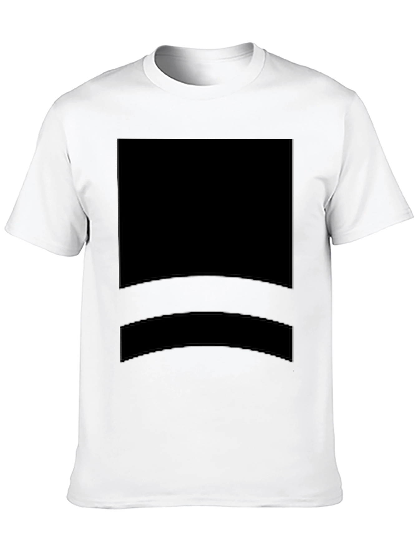 Mens Solid Black Casual Short Sleeve T-Shirt