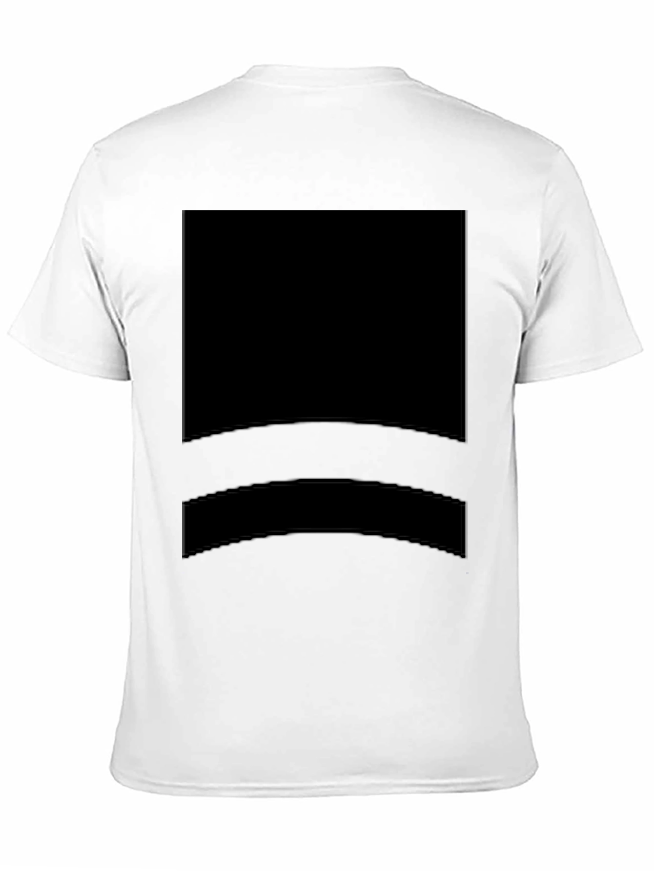 Mens Solid Black Casual Short Sleeve T-Shirt