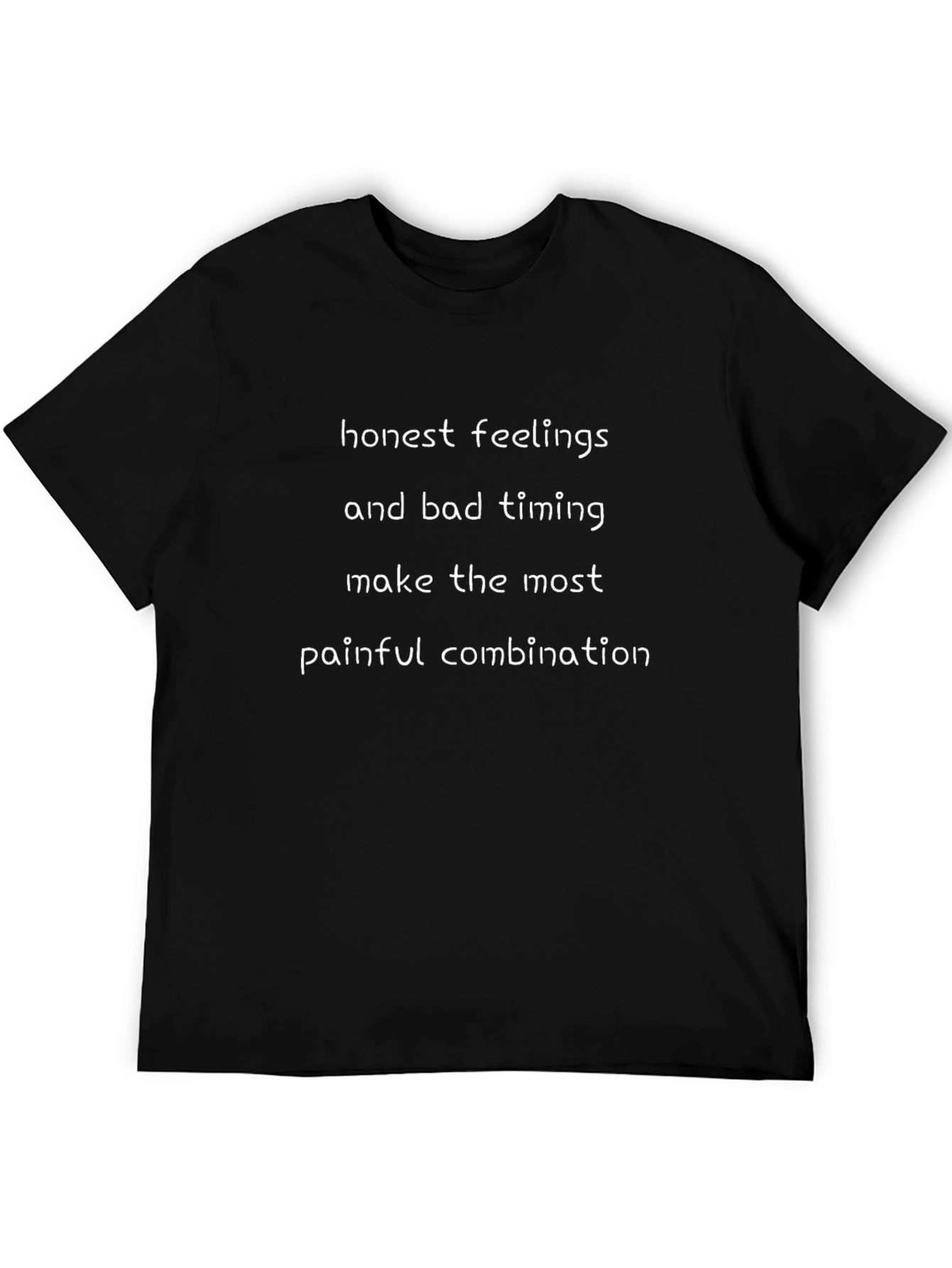 Honest Feelings Black Graphic T-Shirt