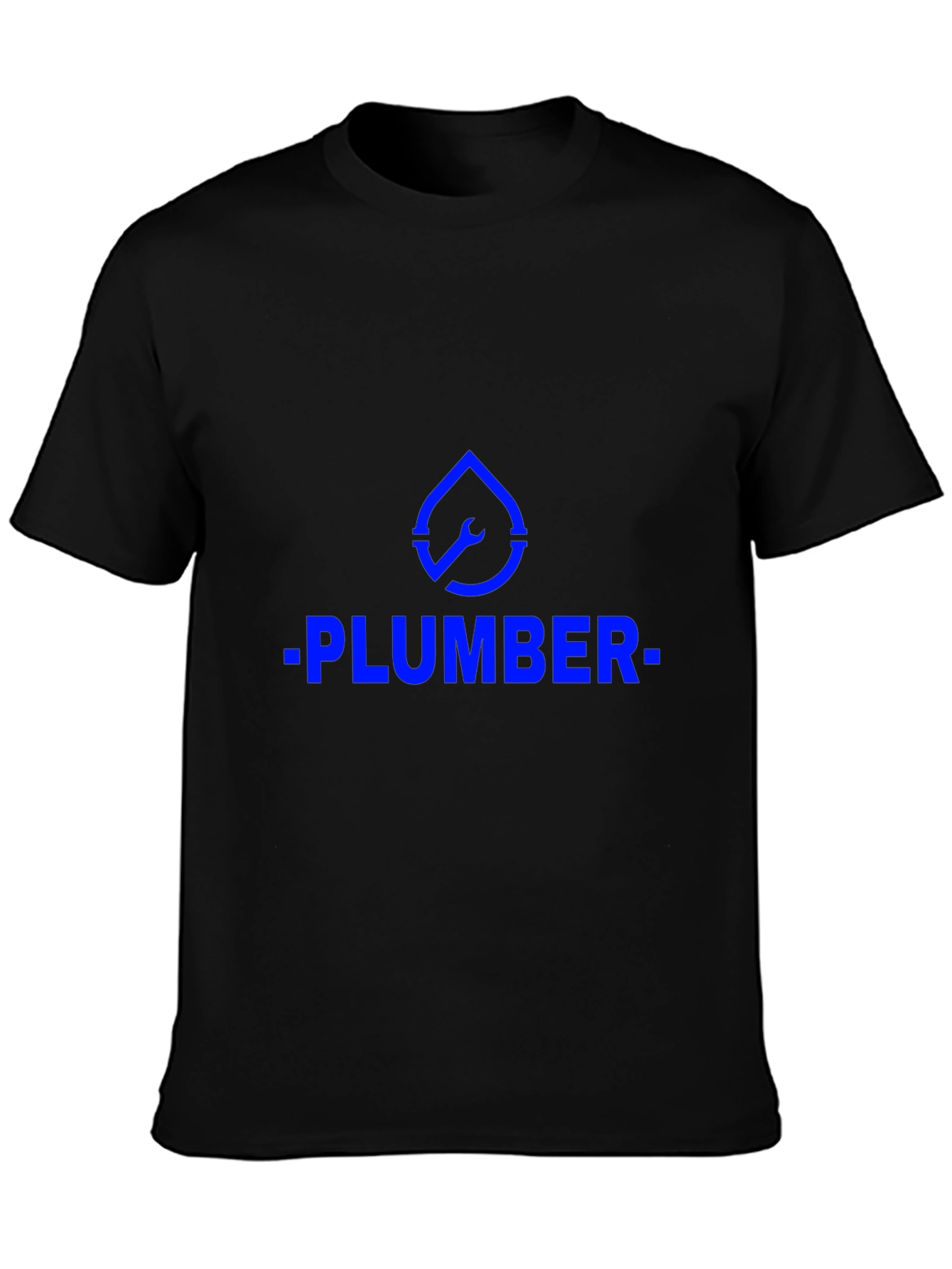 Plumber Graphic Tee - Black Cotton T-Shirt