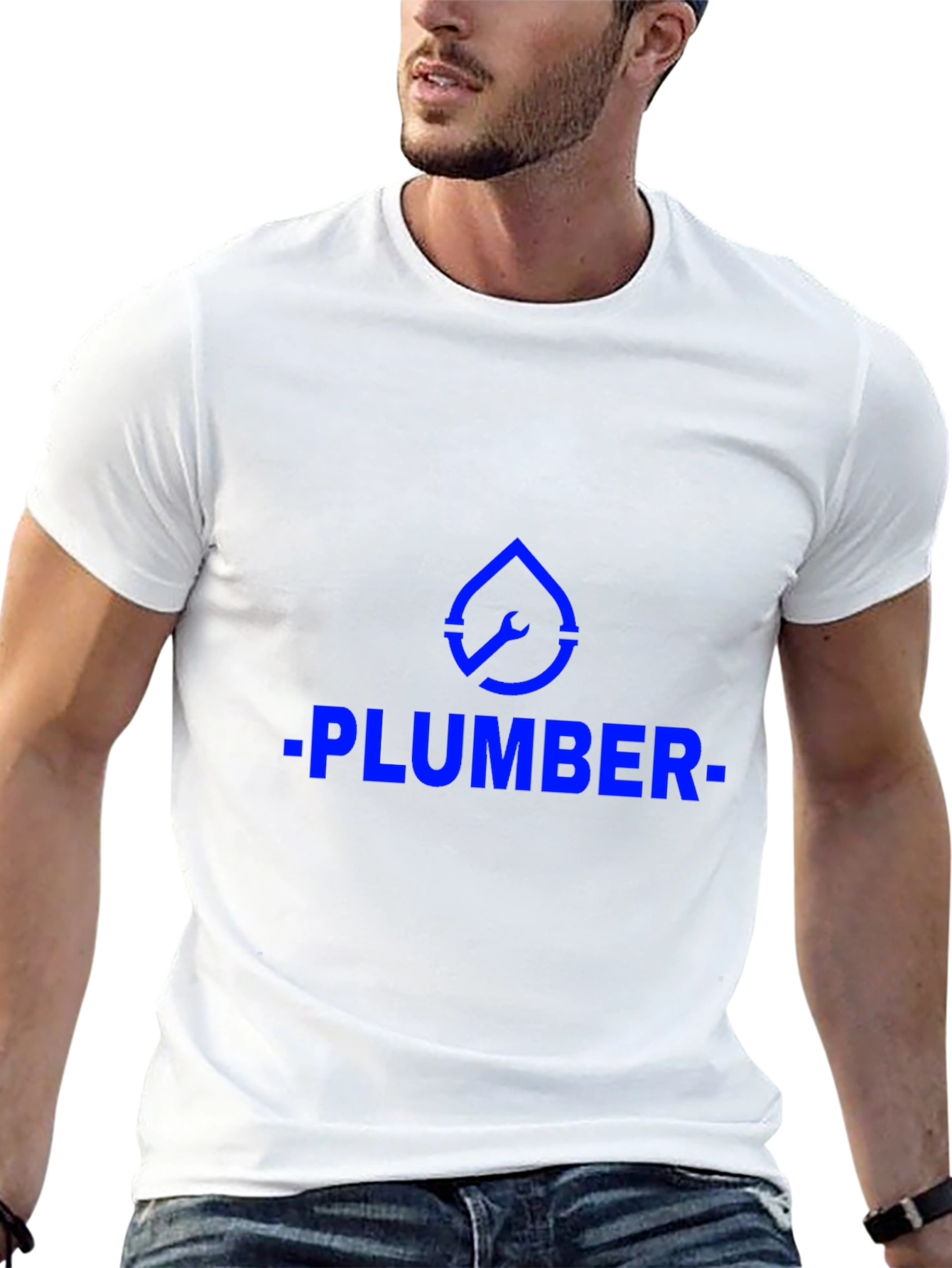 Plumber Graphic Tee - Black Cotton T-Shirt