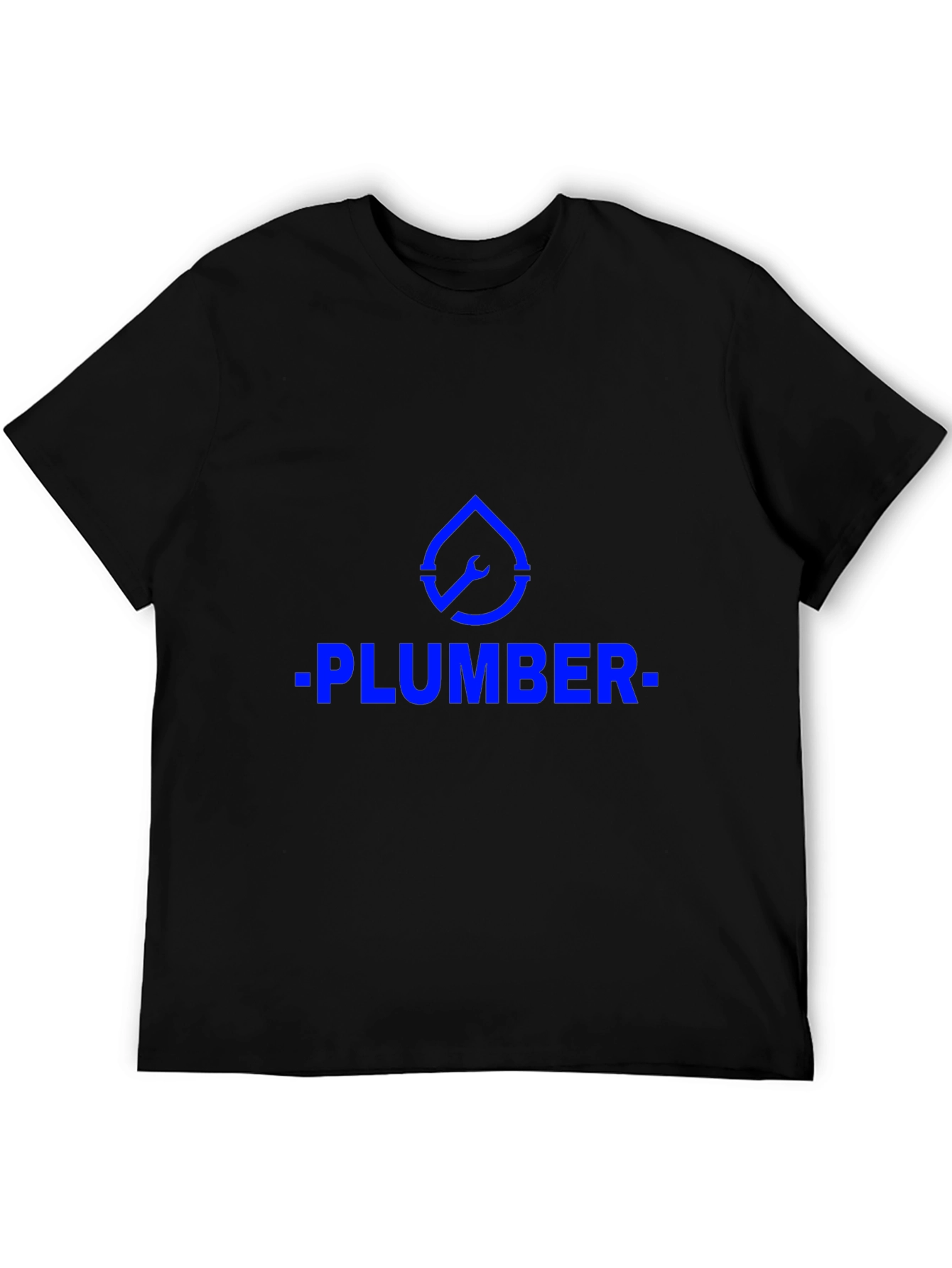 Plumber Graphic Tee - Black Cotton T-Shirt