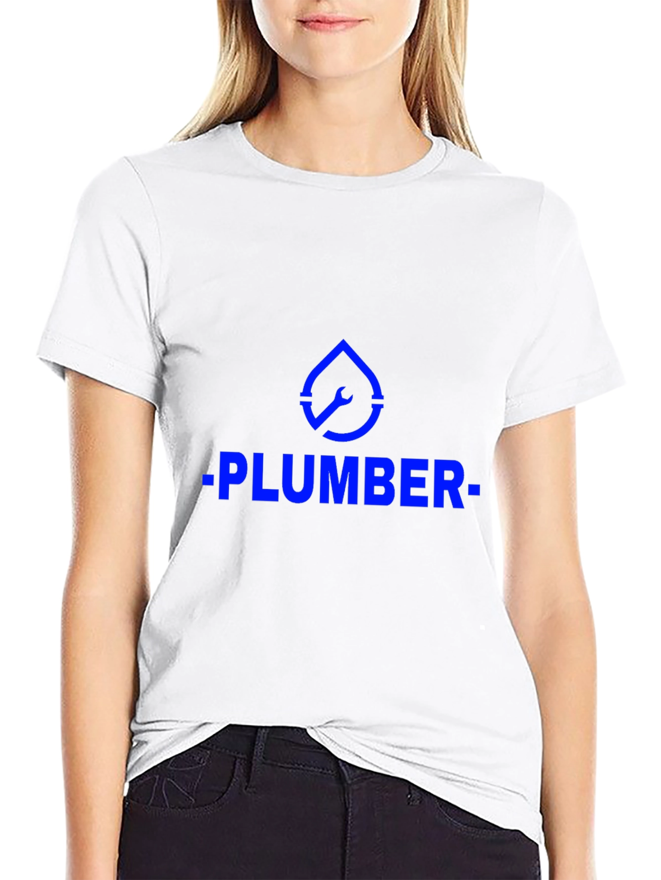 Plumber Graphic Tee - Black Cotton T-Shirt