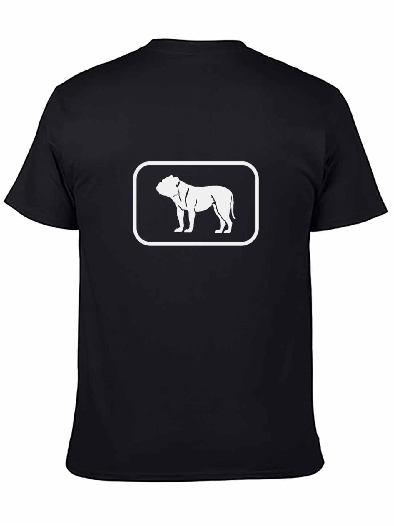 Bulldog Graphic Tee - Black Cotton T-Shirt