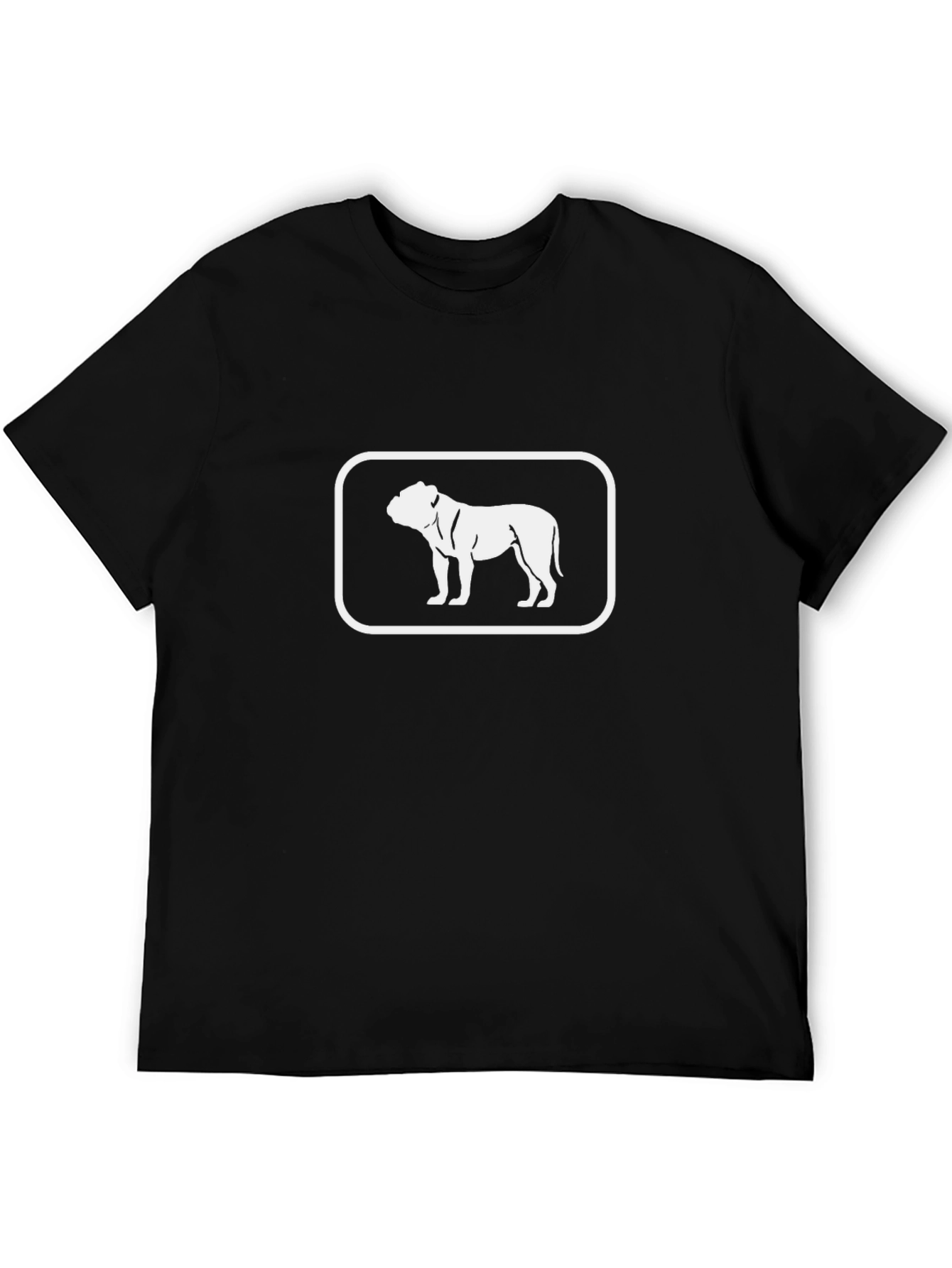 Bulldog Graphic Tee - Black Cotton T-Shirt