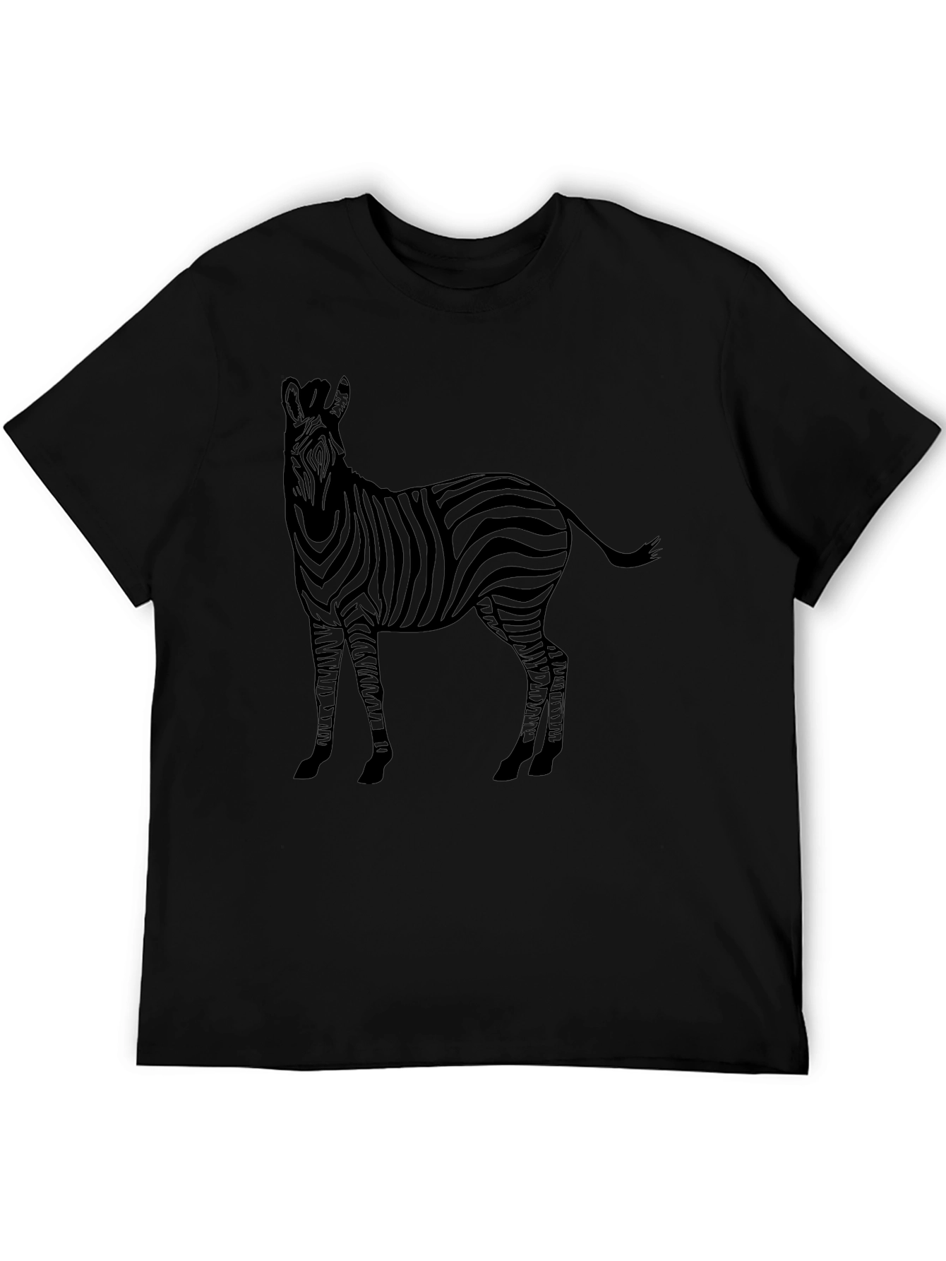 Zebra Print Black T-Shirt - Stylish Animal Tee