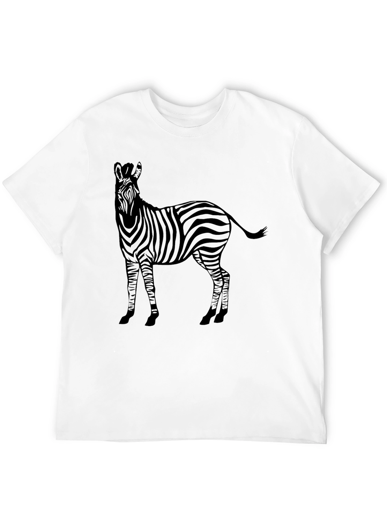 Zebra Print Black T-Shirt - Stylish Animal Tee
