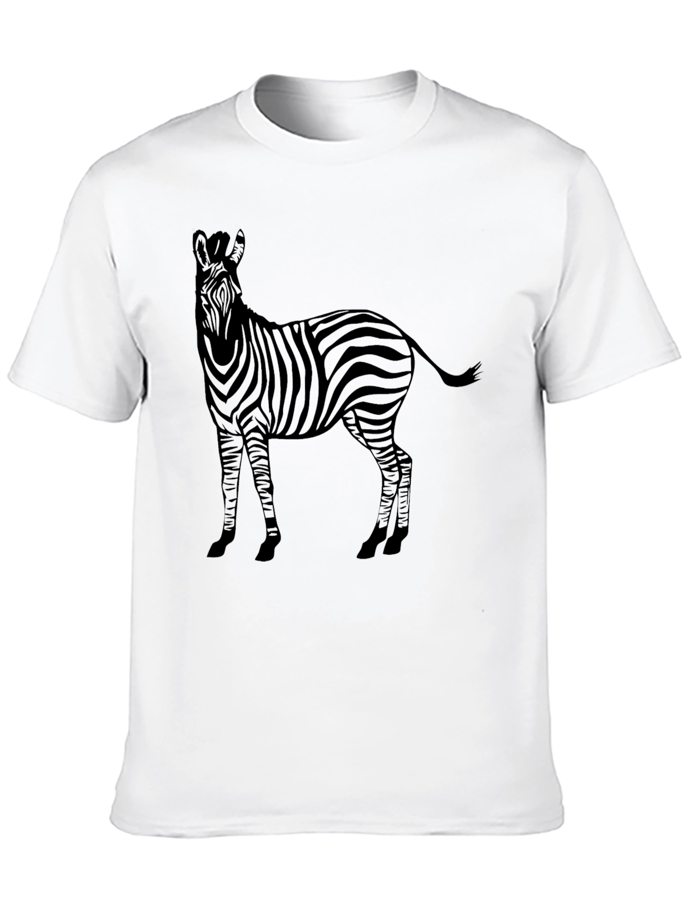 Zebra Print Black T-Shirt - Stylish Animal Tee