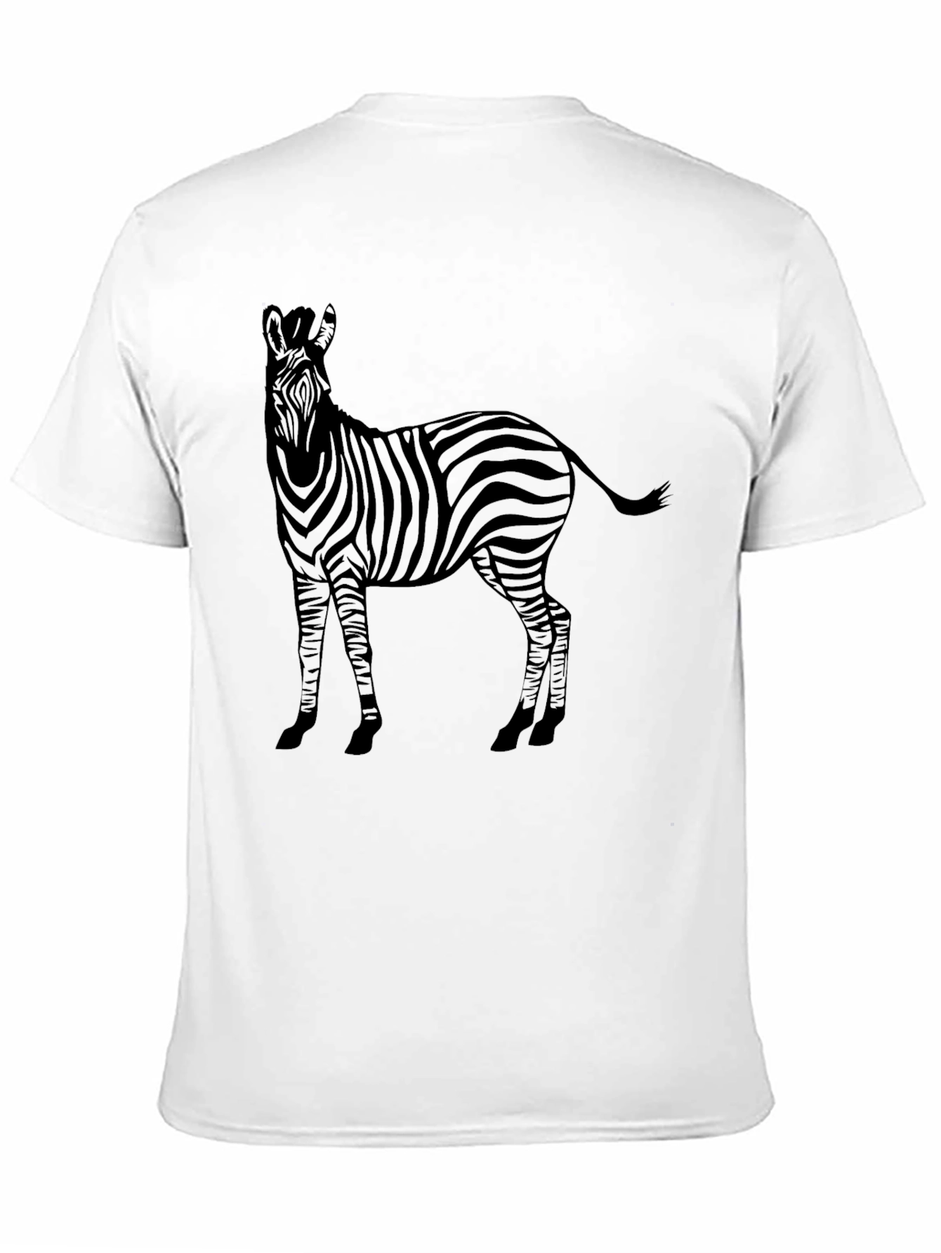Zebra Print Black T-Shirt - Stylish Animal Tee