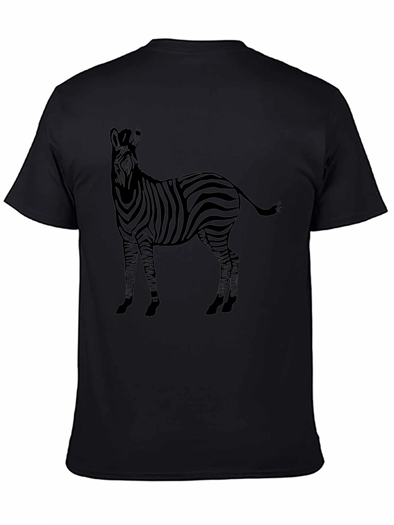 Zebra Print Black T-Shirt - Stylish Animal Tee