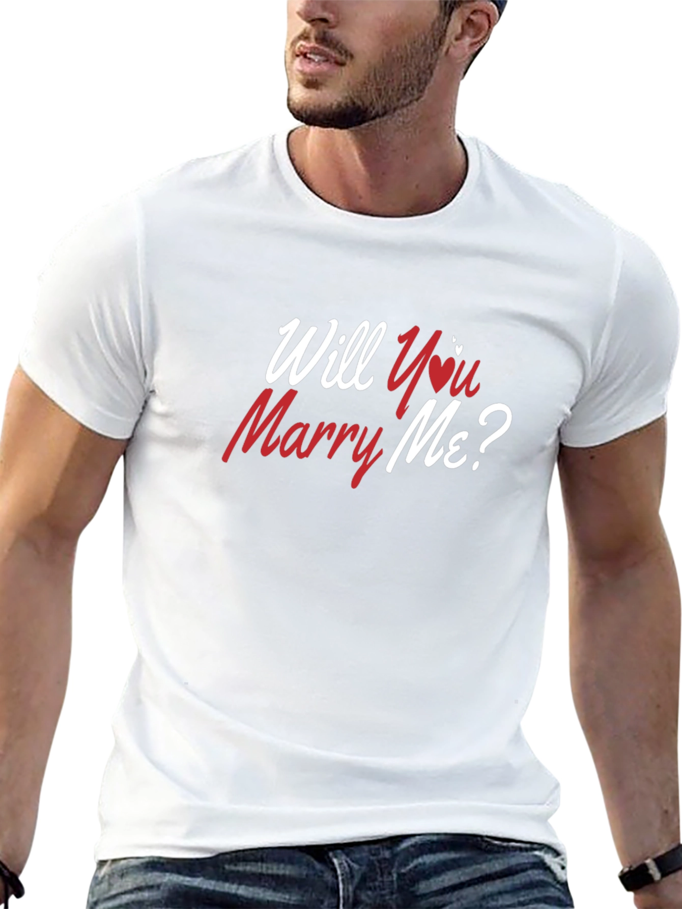 Will You Marry Me T-Shirt - Romantic Proposal Tee