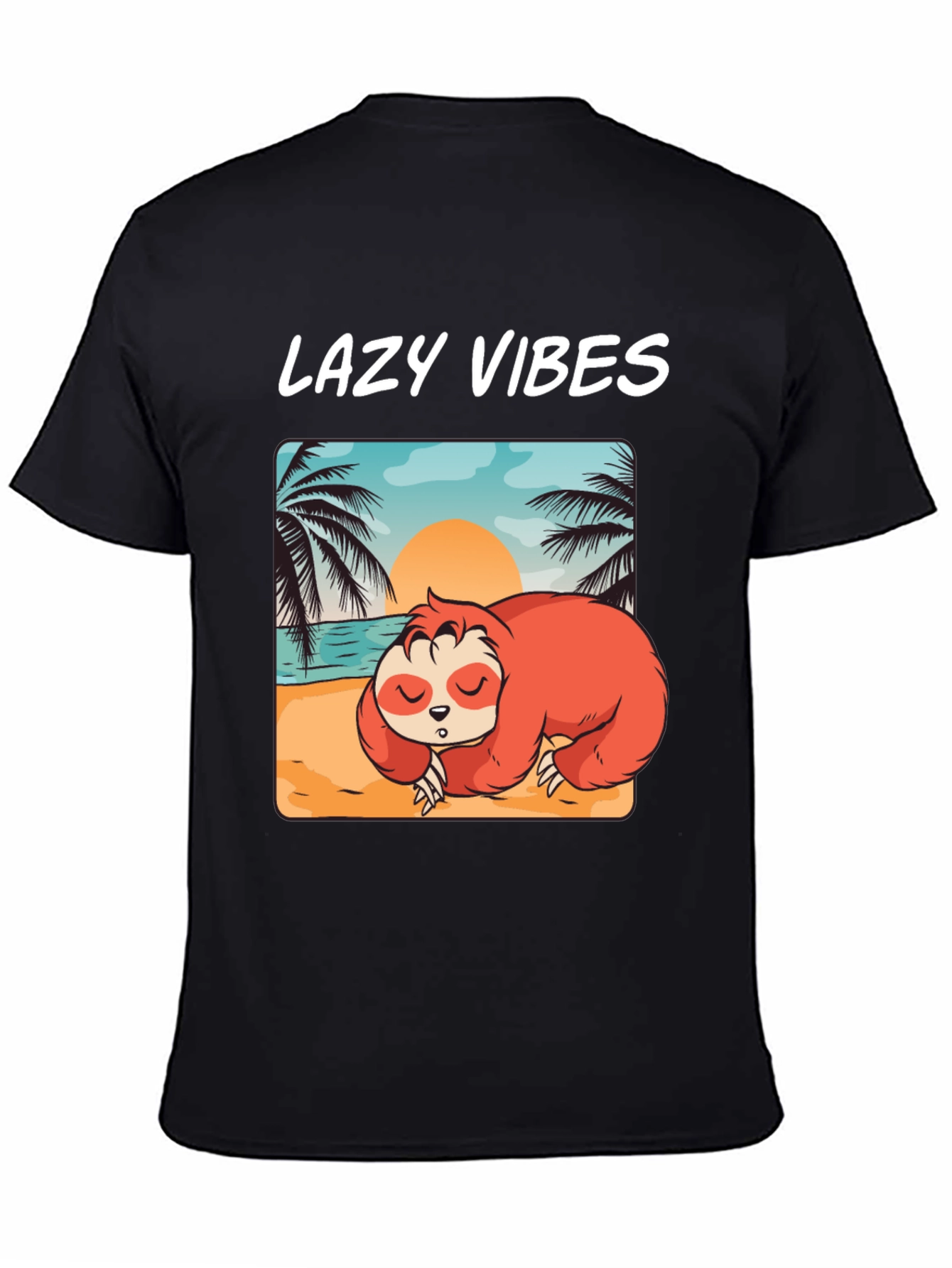 Lazy Vibes Sloth Beach T-Shirt