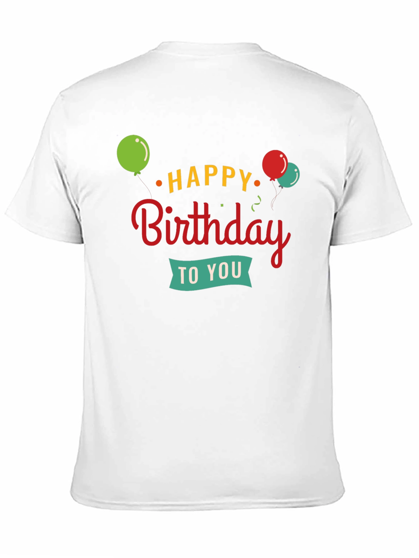 Happy Birthday Graphic Tee | Black Crewneck T-Shirt
