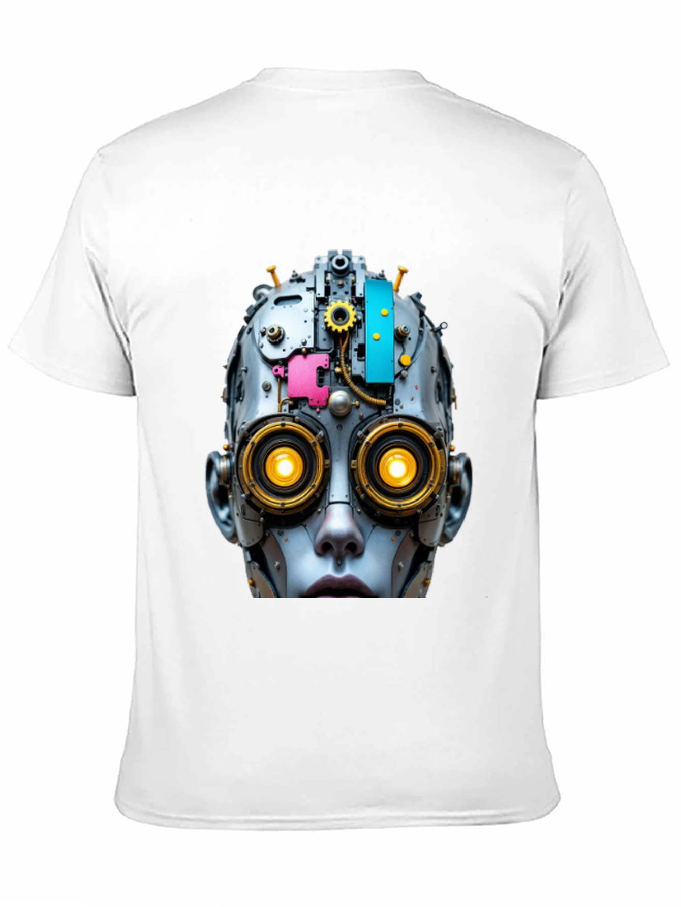 Steampunk Robot Head Graphic T-Shirt