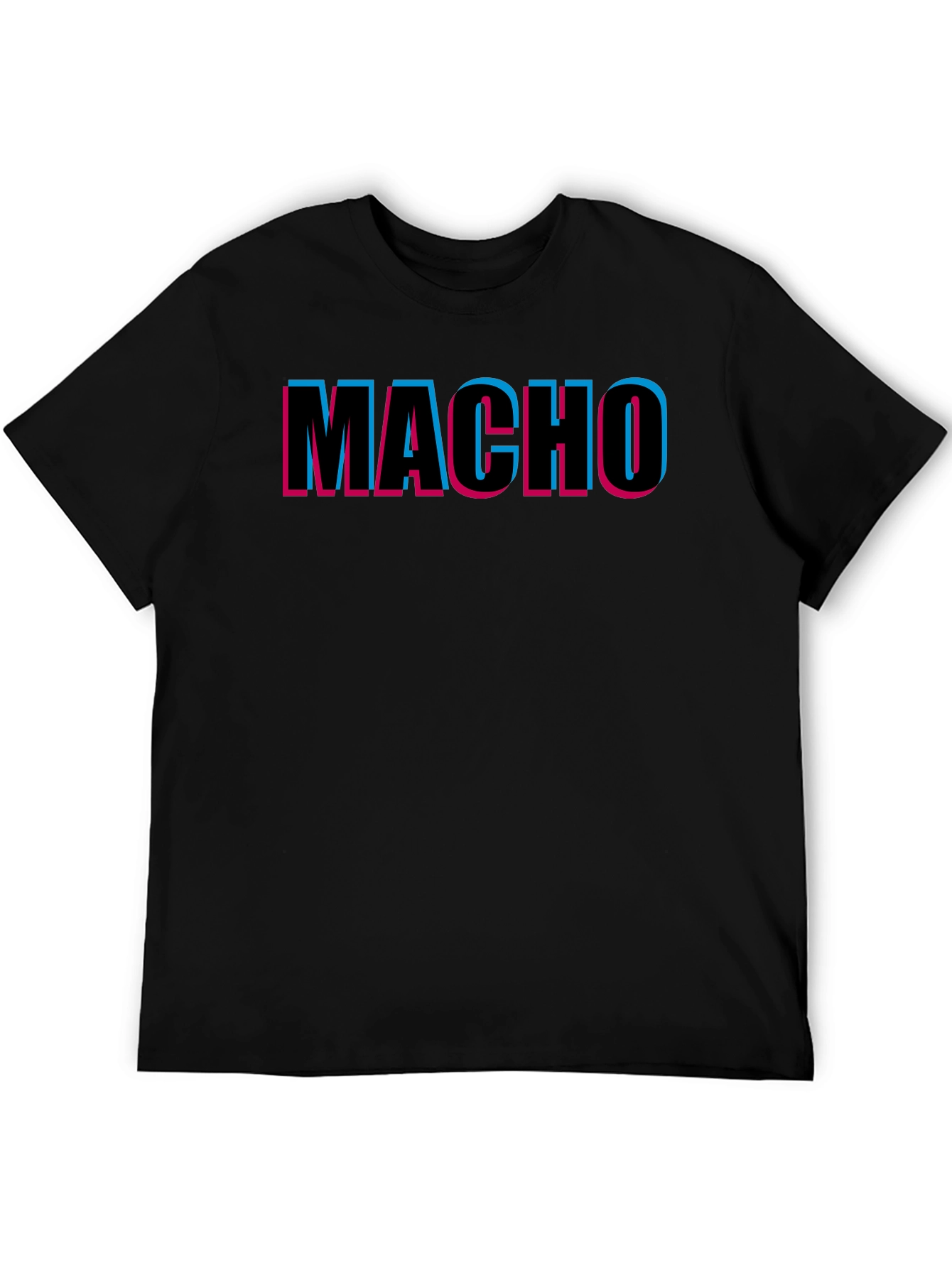 Macho Graphic Tee - Bold 3D Style
