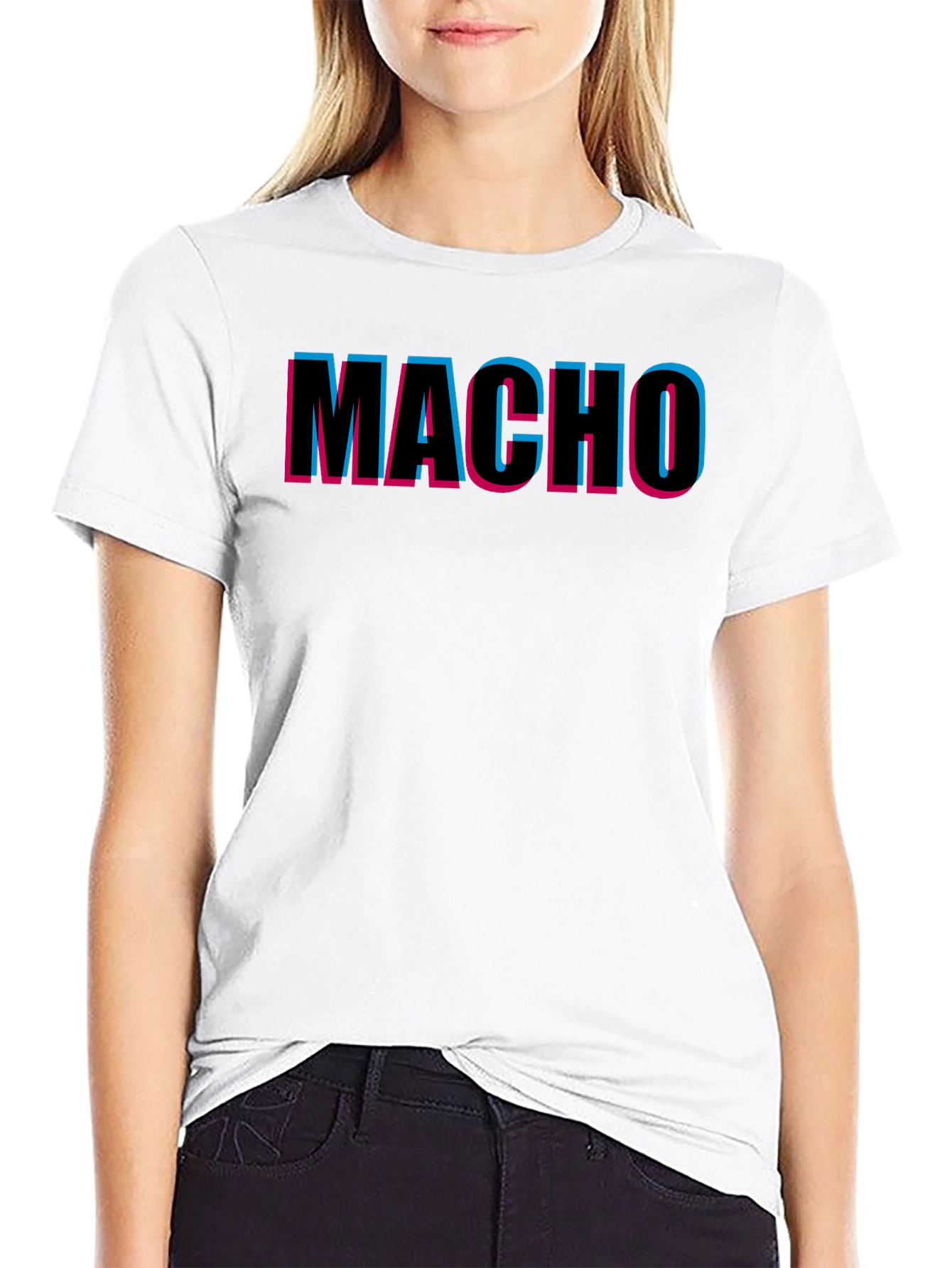 Macho Graphic Tee - Bold 3D Style