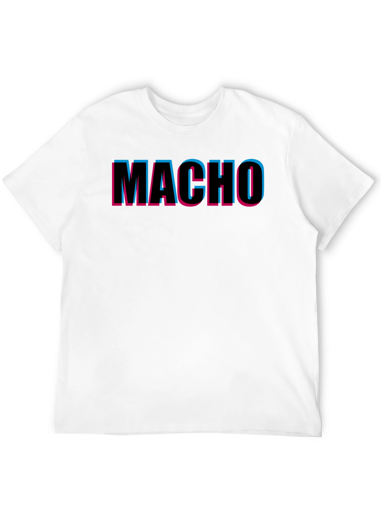 Macho Graphic Tee - Bold 3D Style