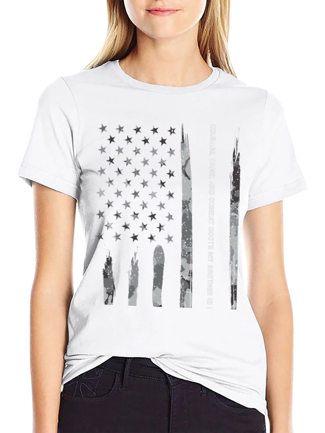 Patriotic Camo American Flag T-Shirt