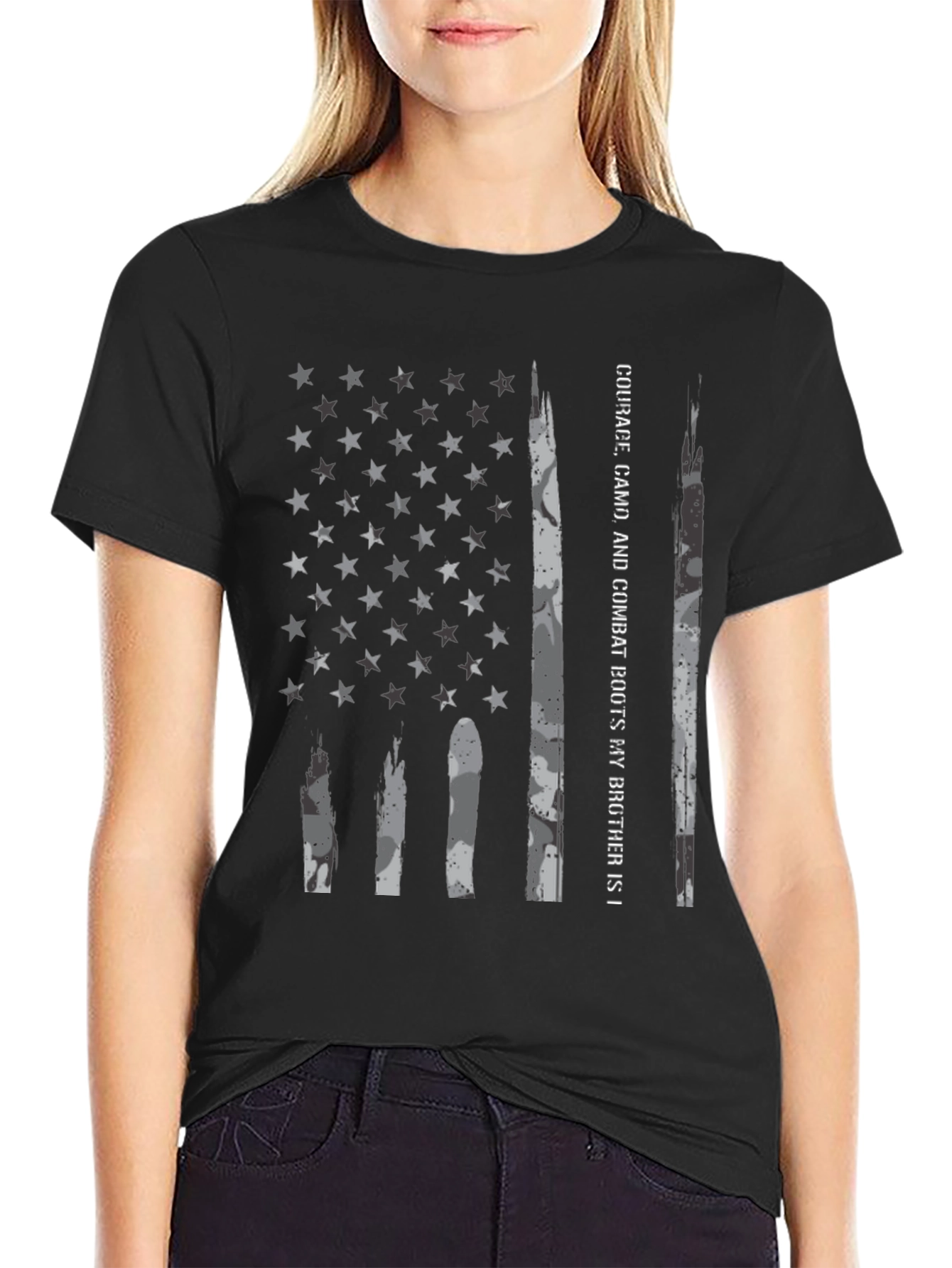 Patriotic Camo American Flag T-Shirt
