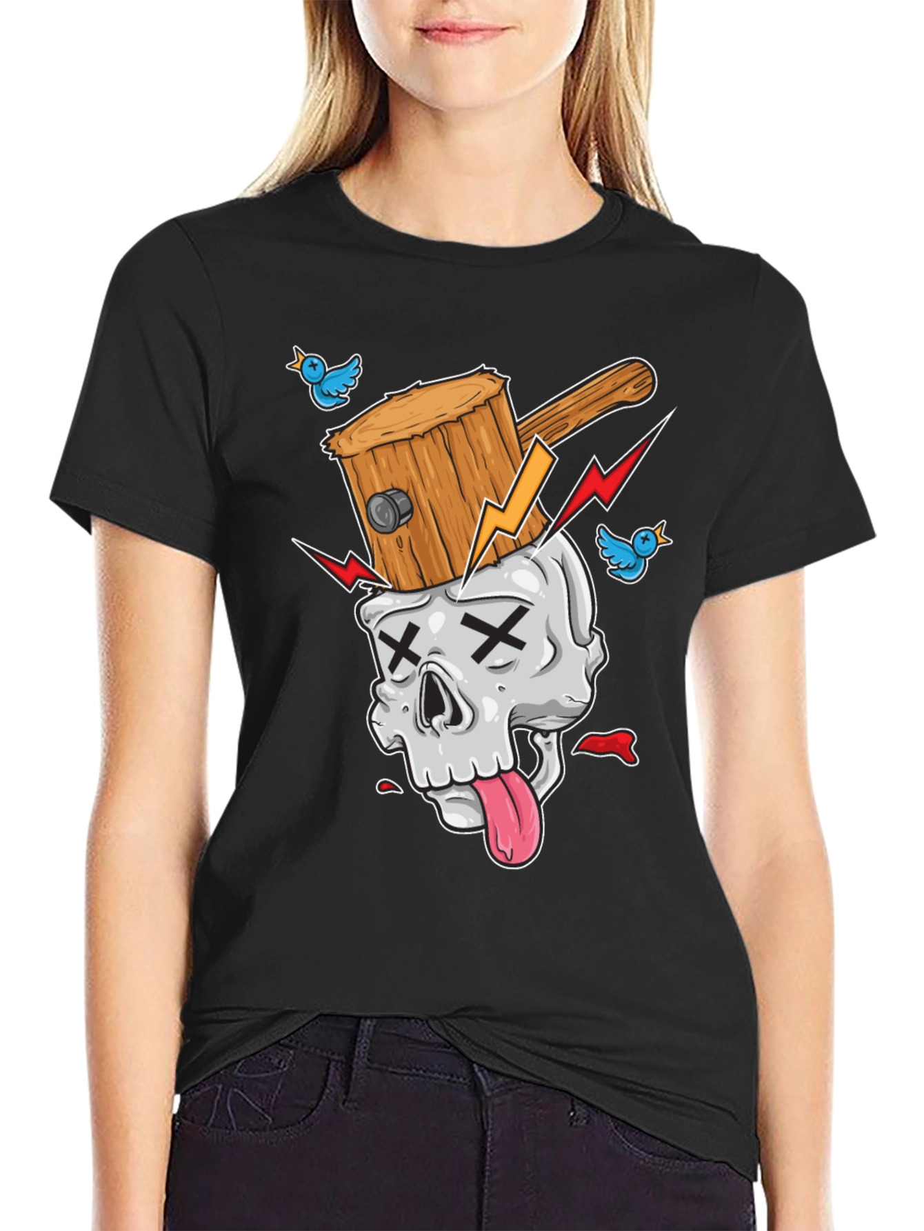 Skull Hammer T-Shirt - Unique Graphic Tee