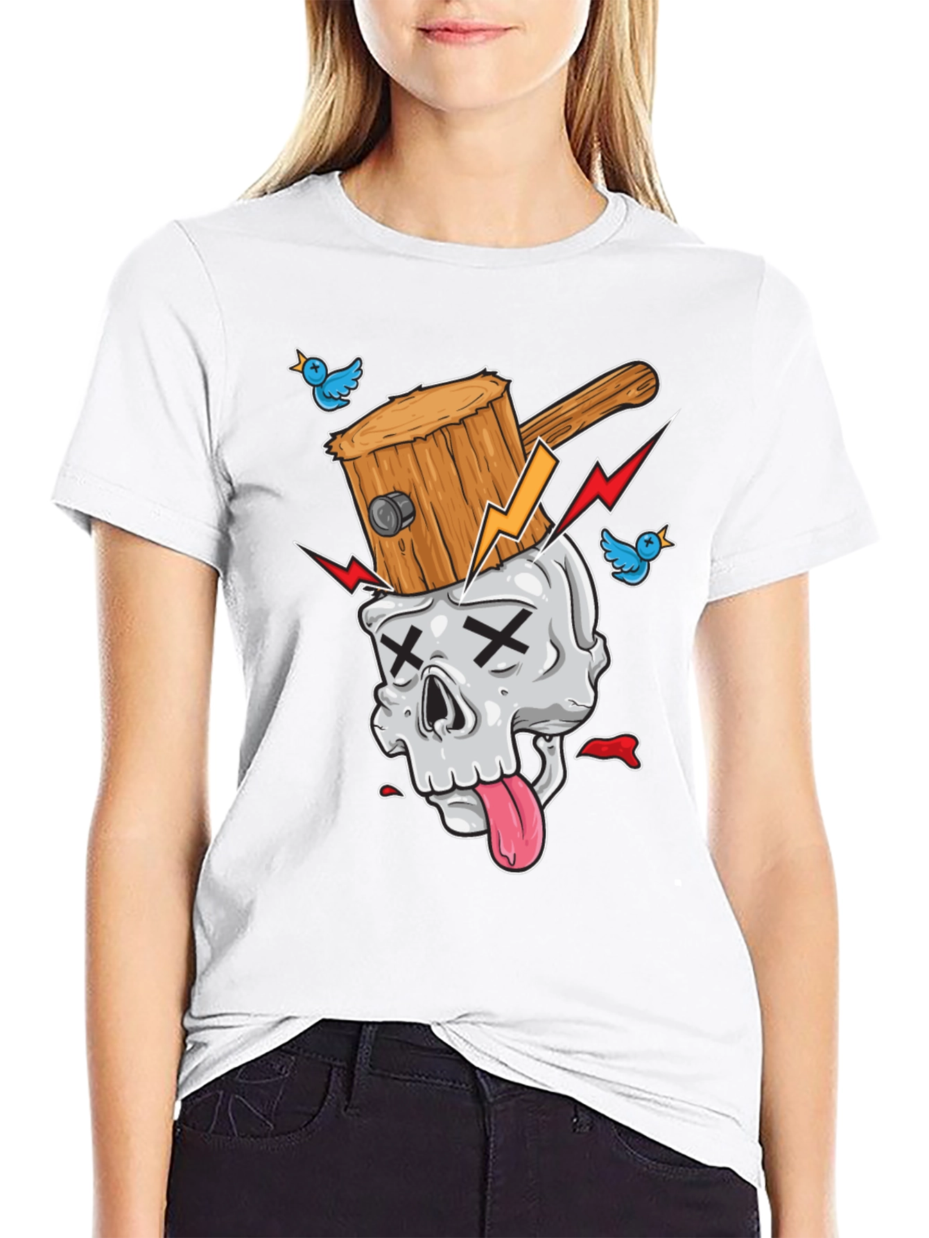 Skull Hammer T-Shirt - Unique Graphic Tee