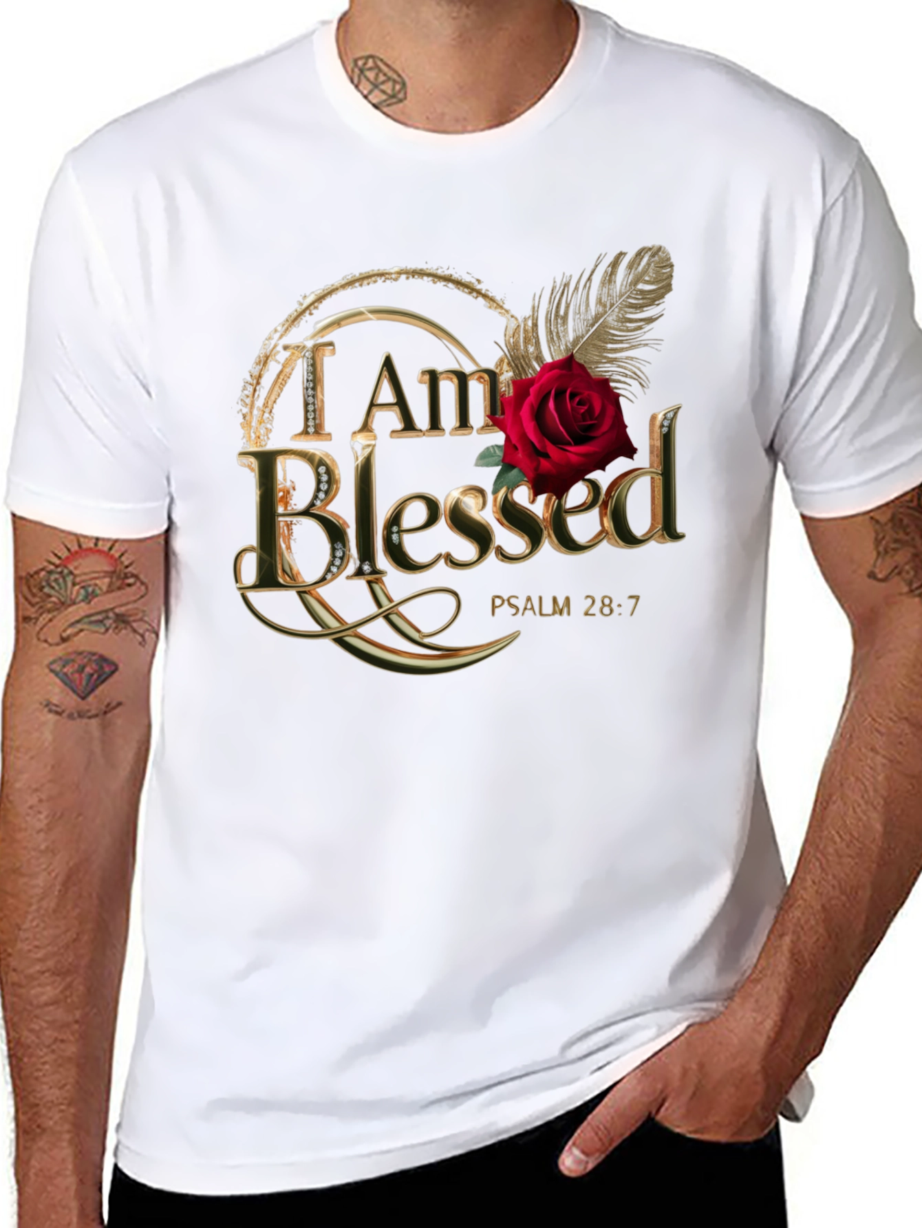 I am Blessed T-Shirt Psalm 28:7