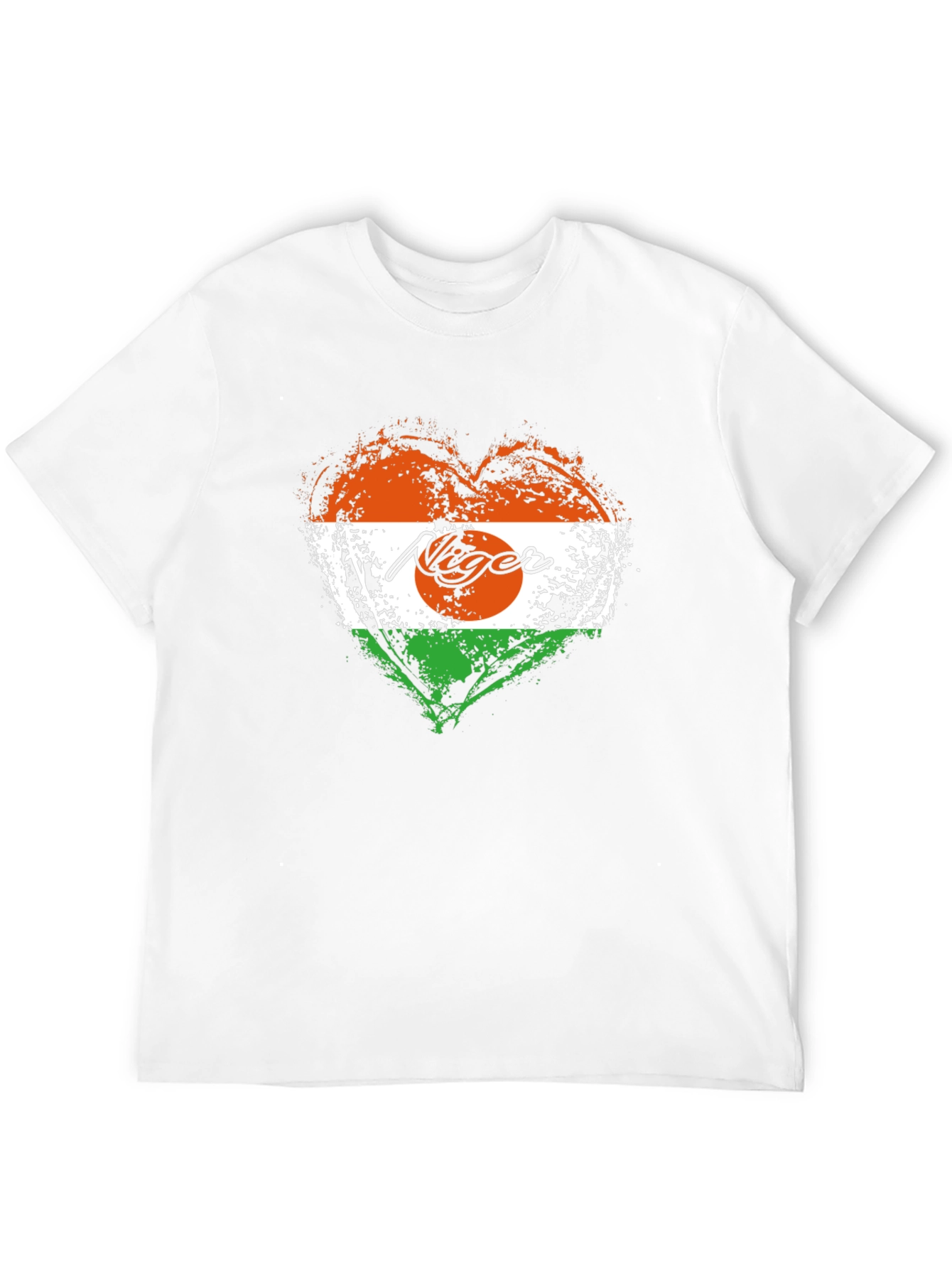 Niger Flag Heart T-Shirt - Stylish Graphic Tee