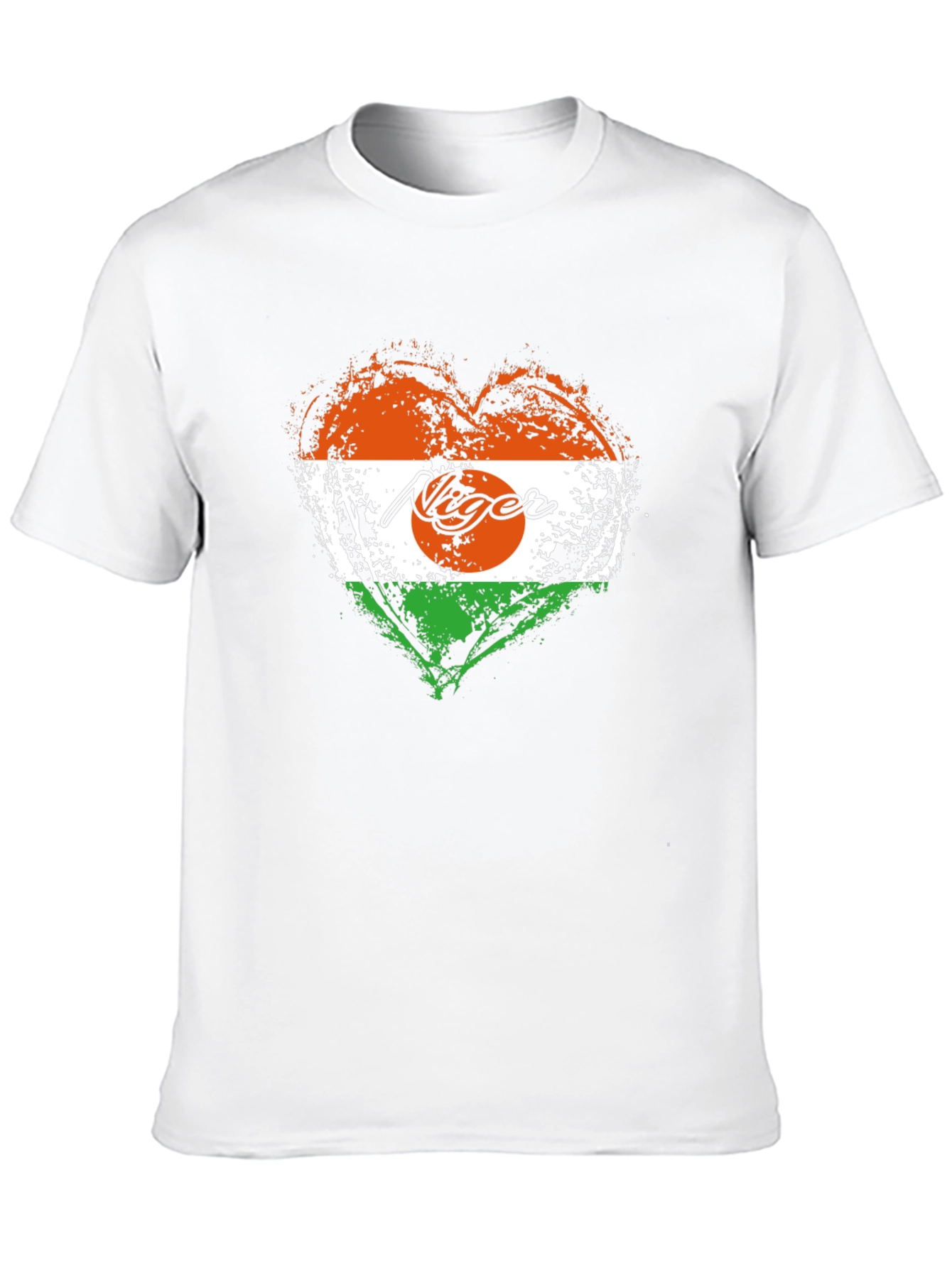 Niger Flag Heart T-Shirt - Stylish Graphic Tee