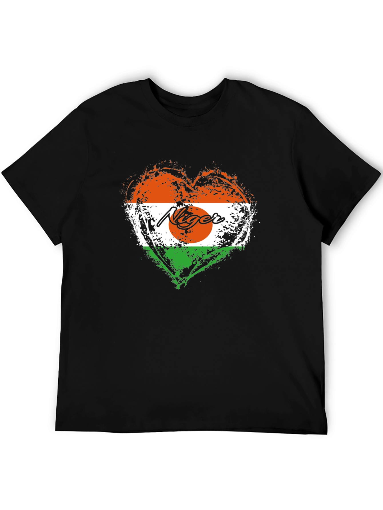 Niger Flag Heart T-Shirt - Stylish Graphic Tee