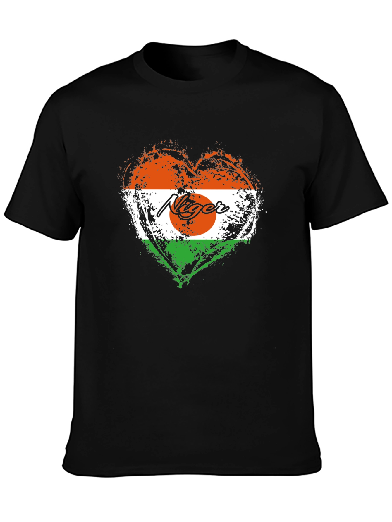 Niger Flag Heart T-Shirt - Stylish Graphic Tee