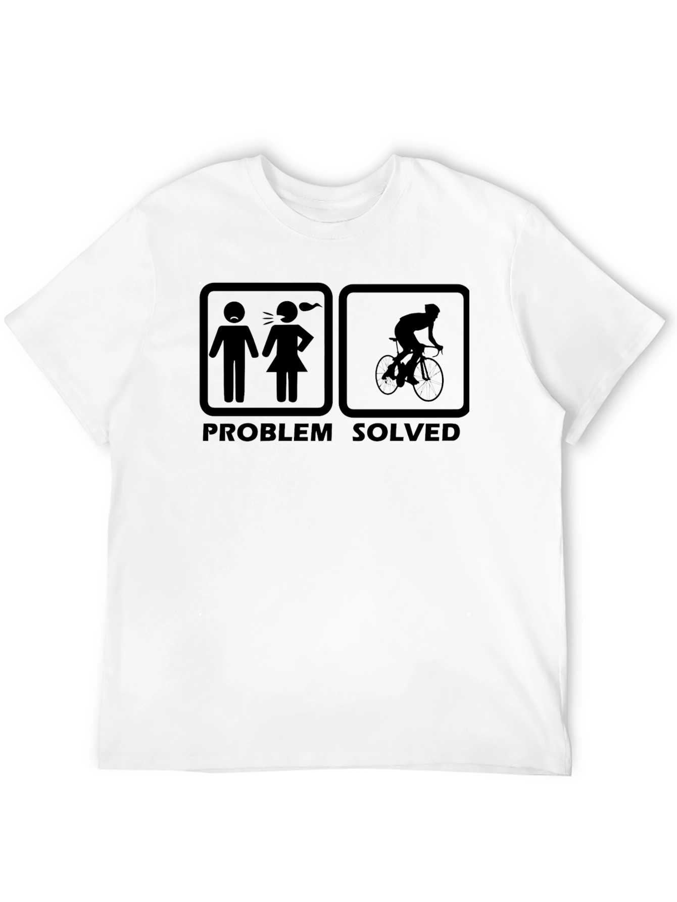 Problem Solved Cycling T-Shirt: Ride Away from Arguments!