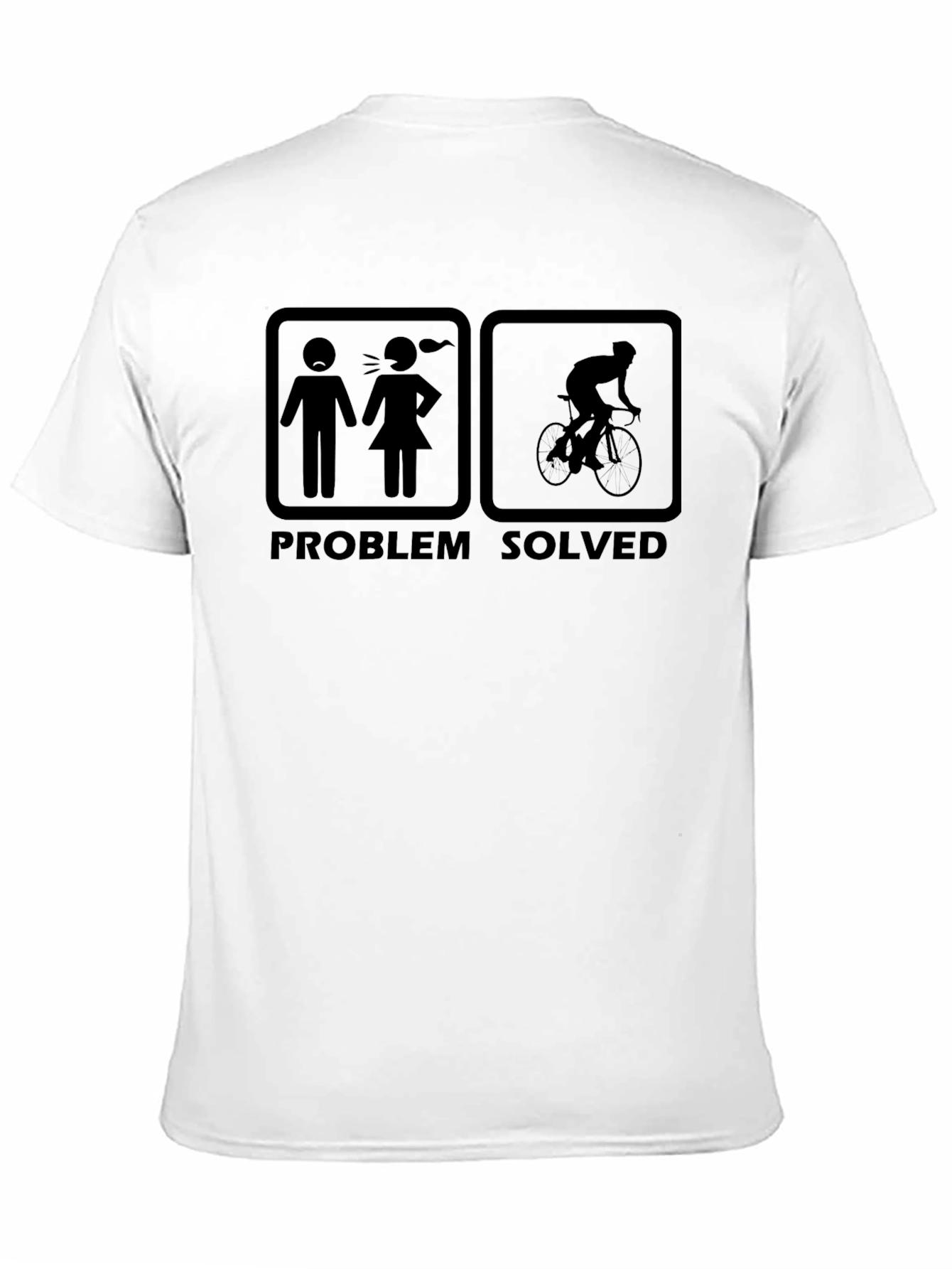 Problem Solved Cycling T-Shirt: Ride Away from Arguments!