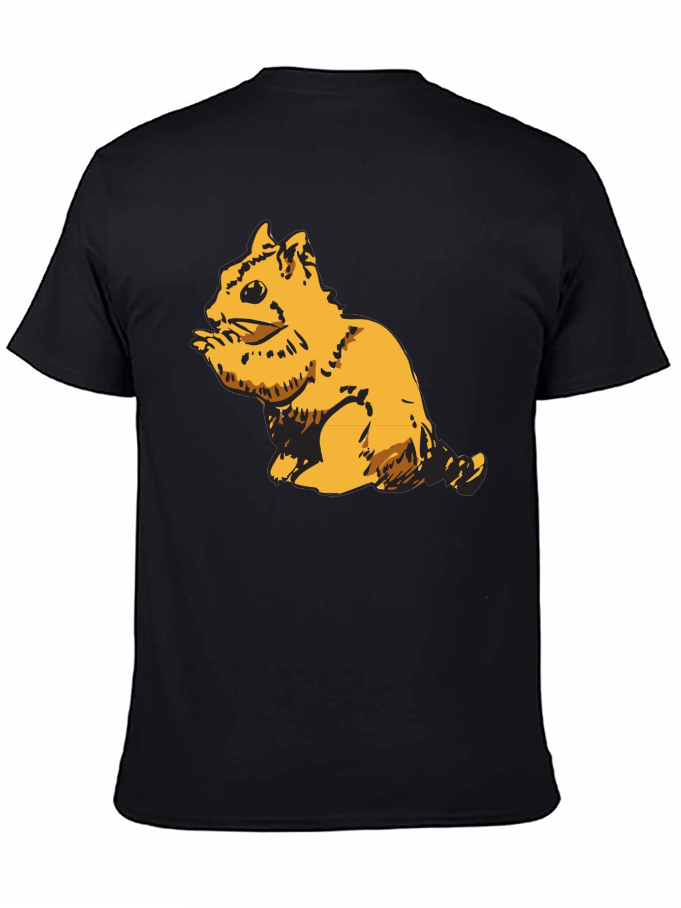 Squirrel Graphic Black T-Shirt for Men