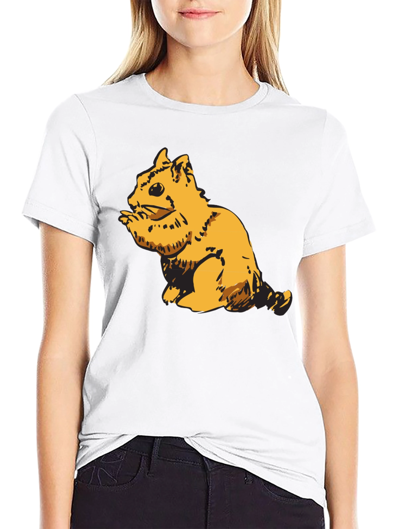 Squirrel Graphic Black T-Shirt for Men