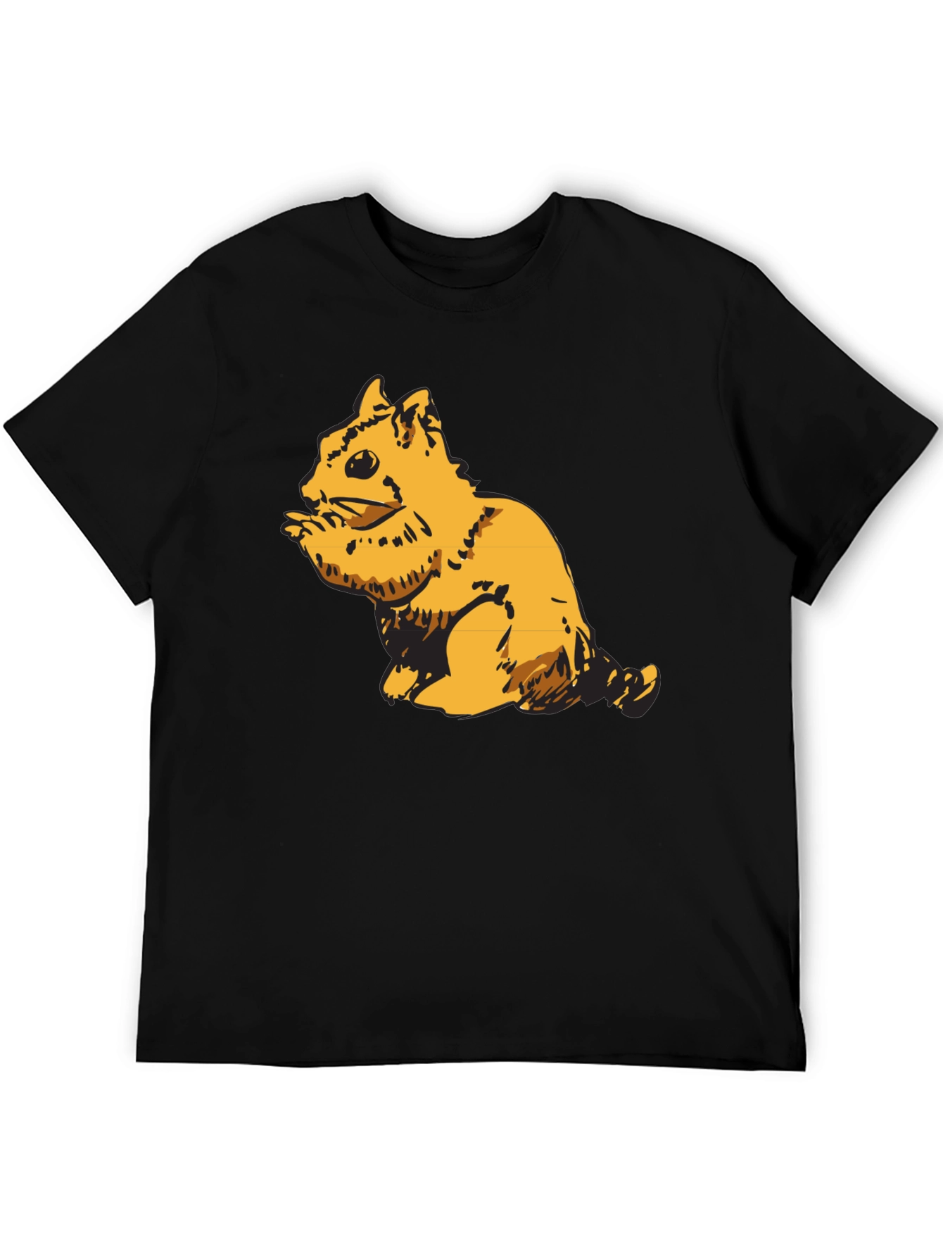 Squirrel Graphic Black T-Shirt for Men