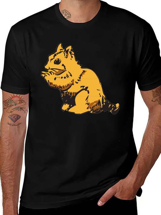 Squirrel Graphic Black T-Shirt for Men