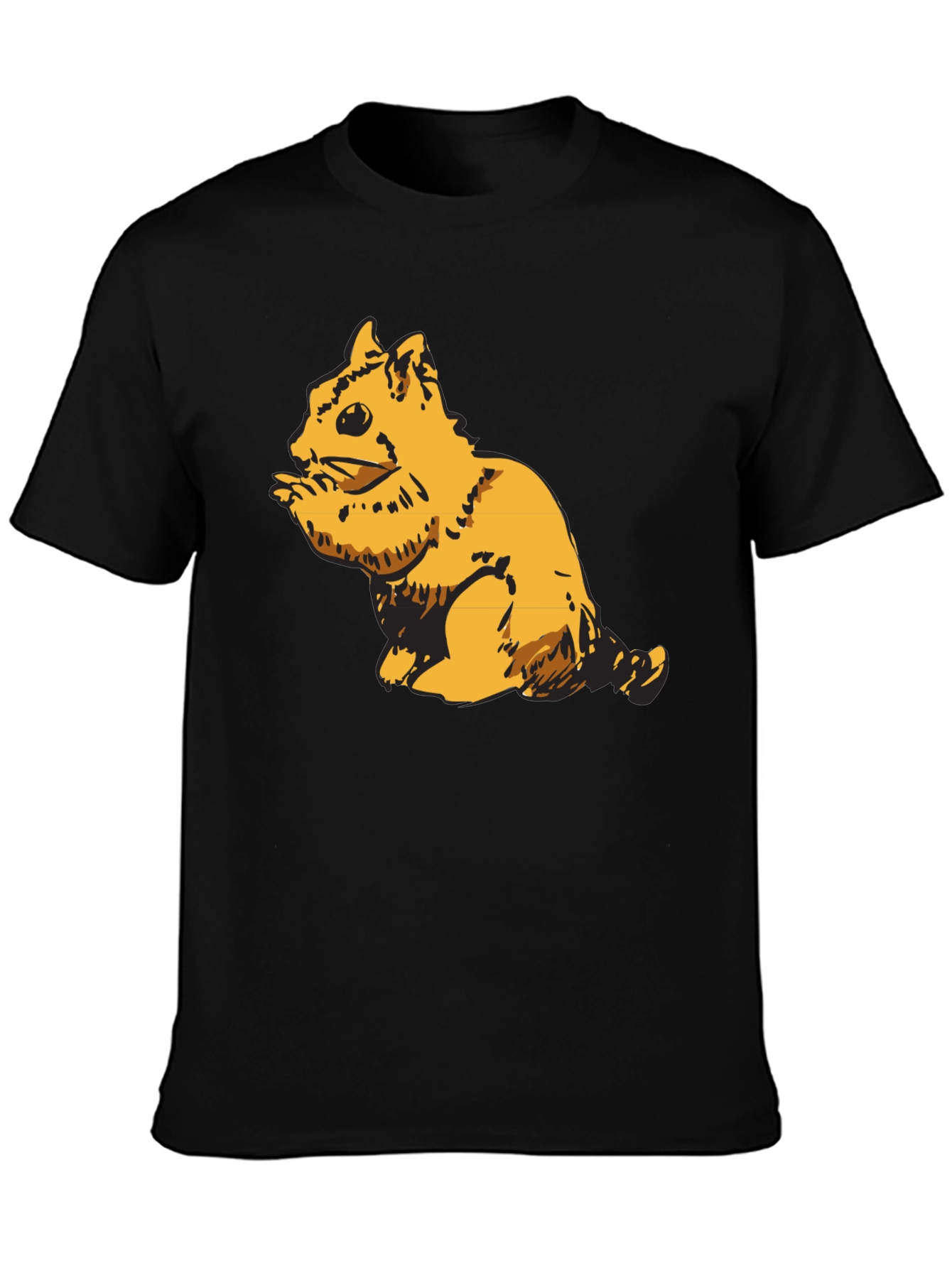 Squirrel Graphic Black T-Shirt for Men