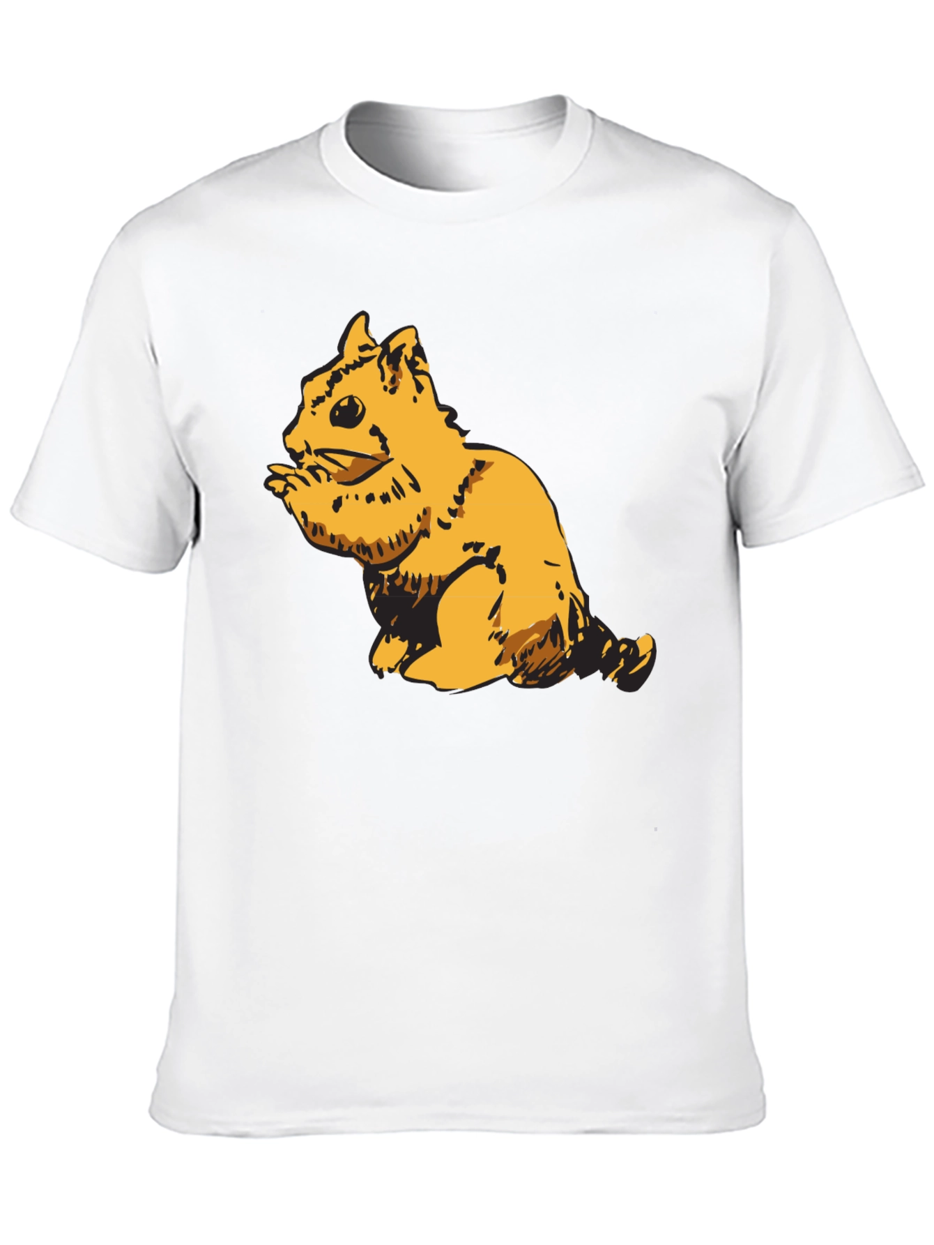 Squirrel Graphic Black T-Shirt for Men