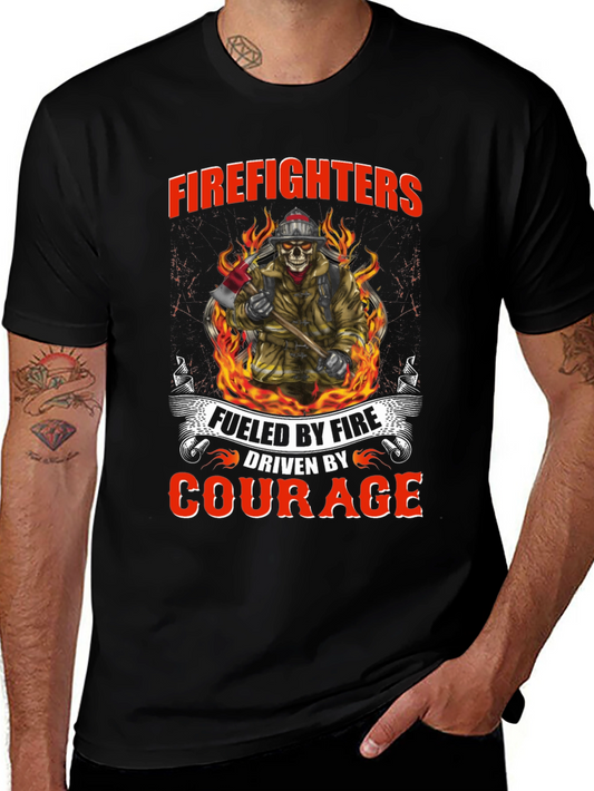 Firefighter T-Shirt - Fueled by Fire Driven by Courage