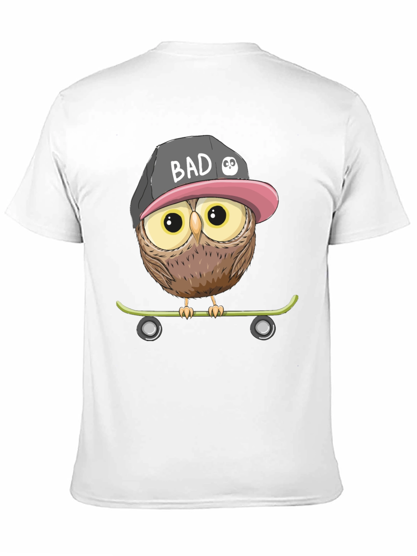 Cool Owl Skateboard Graphic T-Shirt