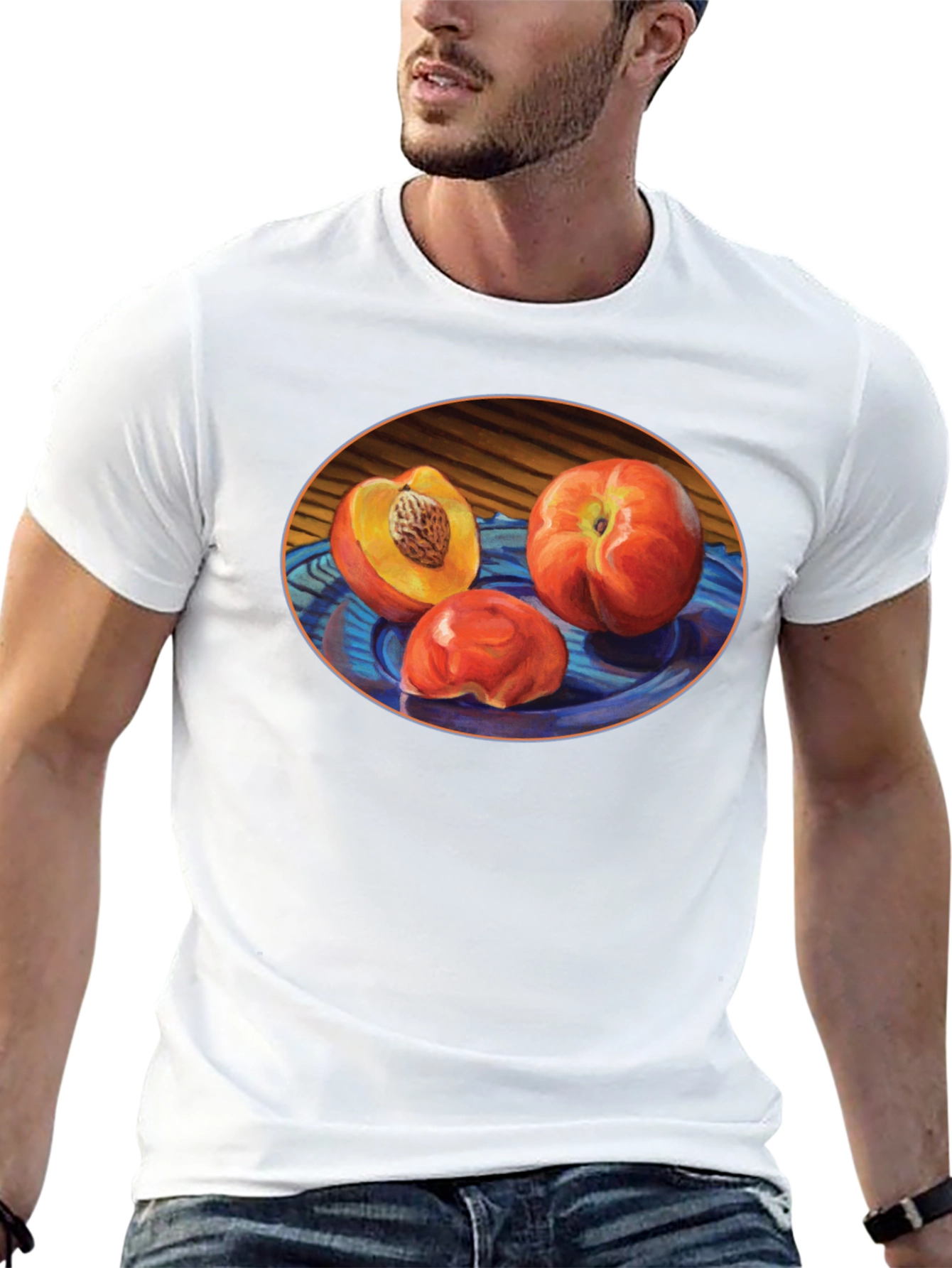Peaches Painting Graphic T-Shirt