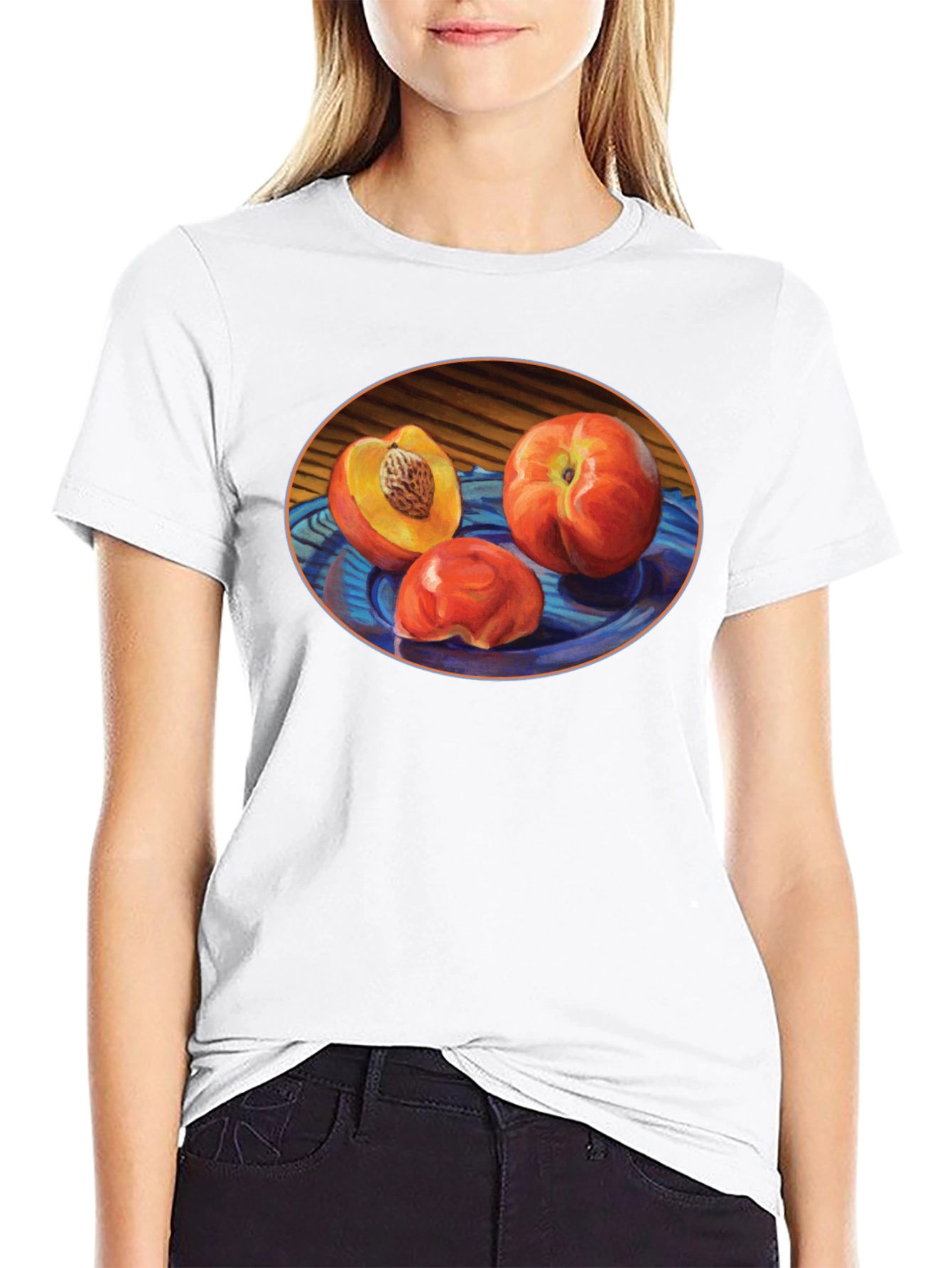 Peaches Painting Graphic T-Shirt