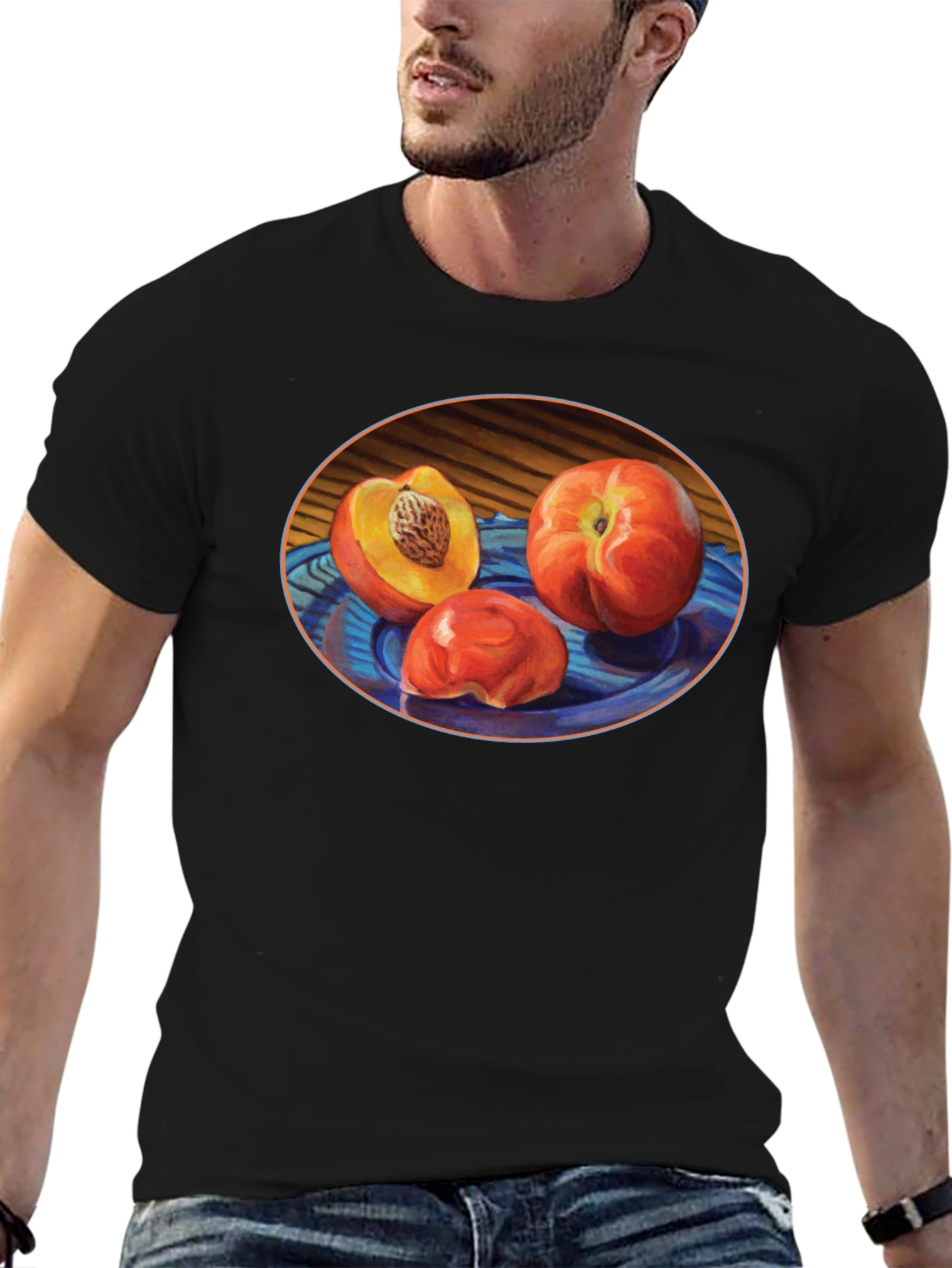 Peaches Painting Graphic T-Shirt
